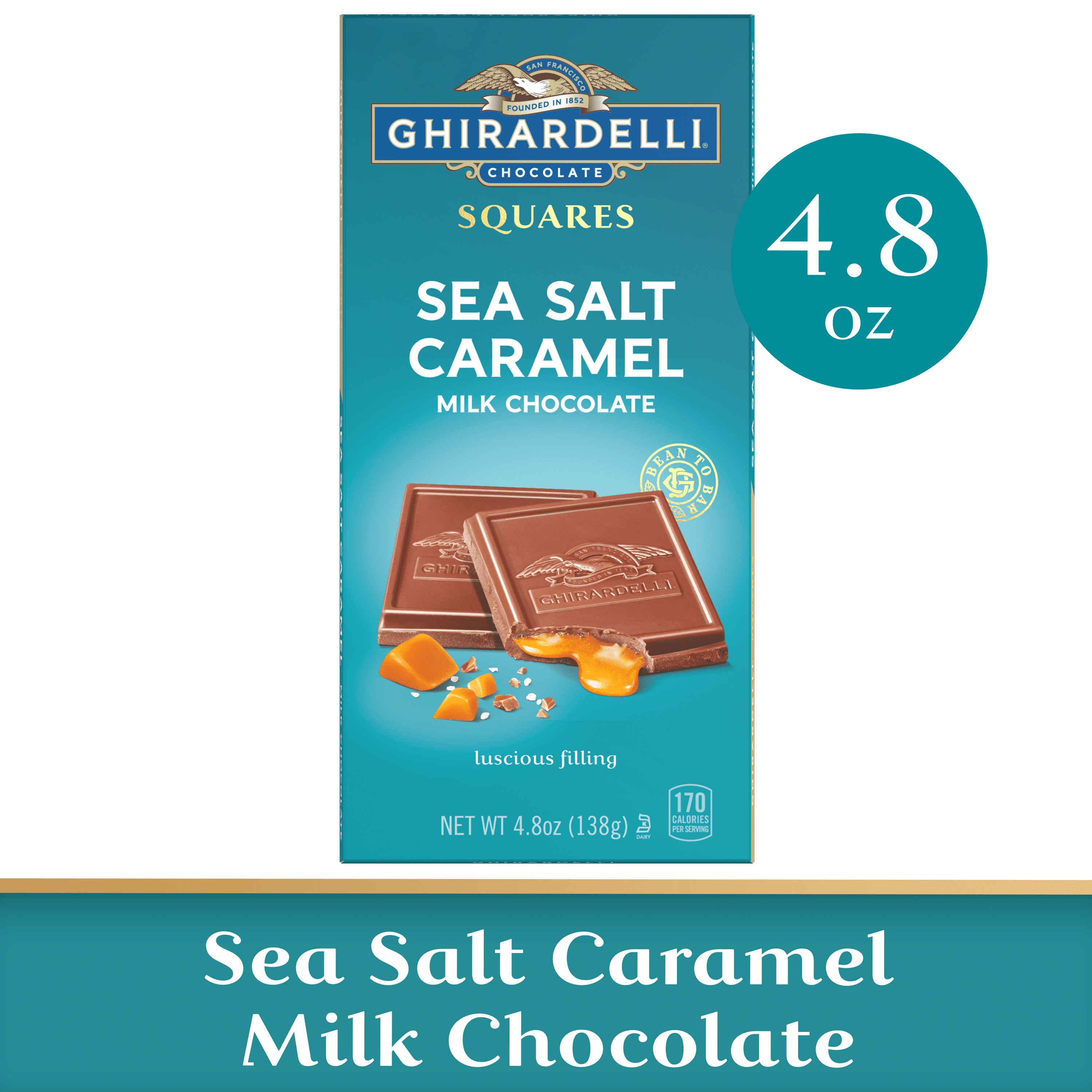 Ghirardelli Sea Salt Caramel Milk Chocolate Squares