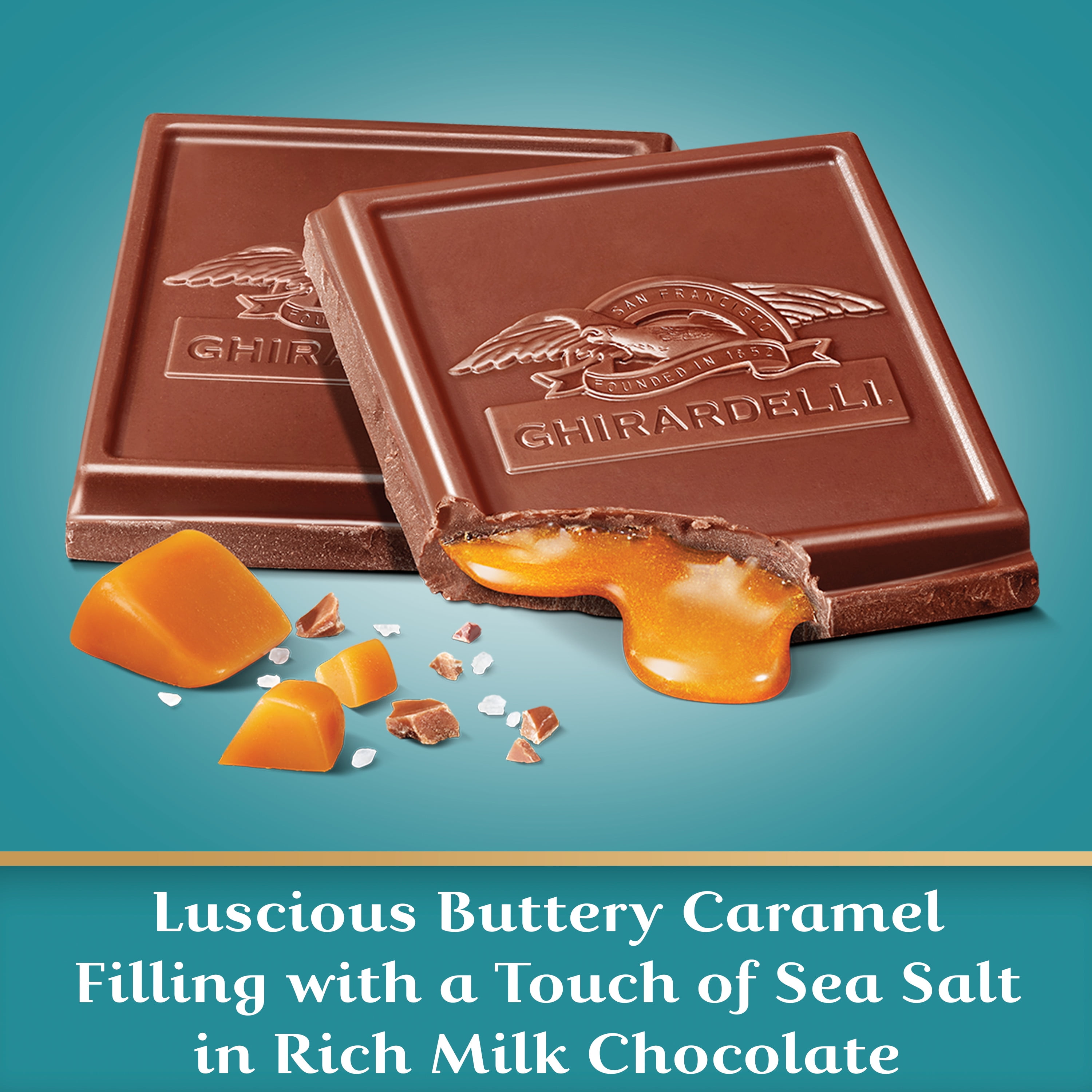 Ghirardelli Sea Salt Caramel Milk Chocolate Squares