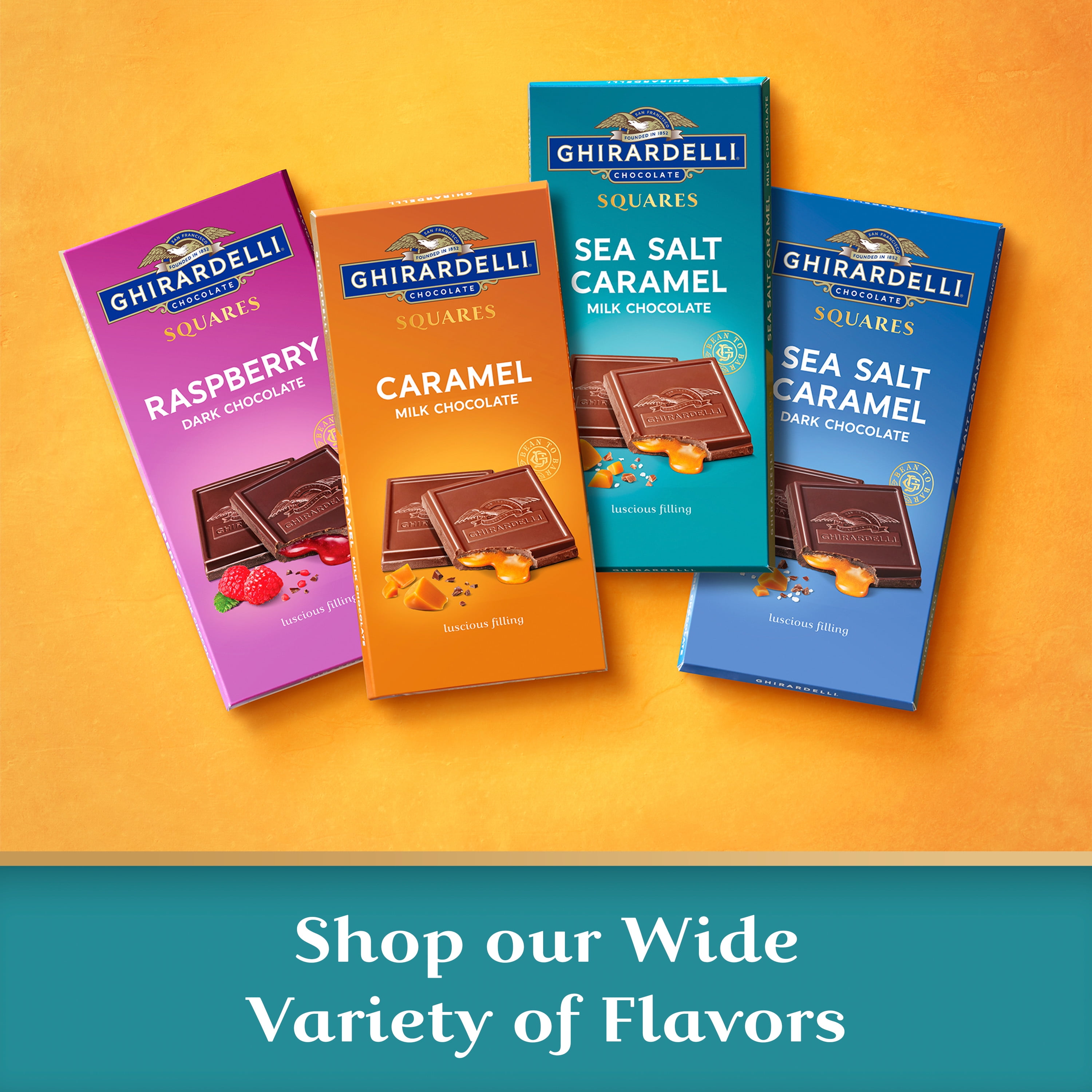 Ghirardelli Sea Salt Caramel Milk Chocolate Squares