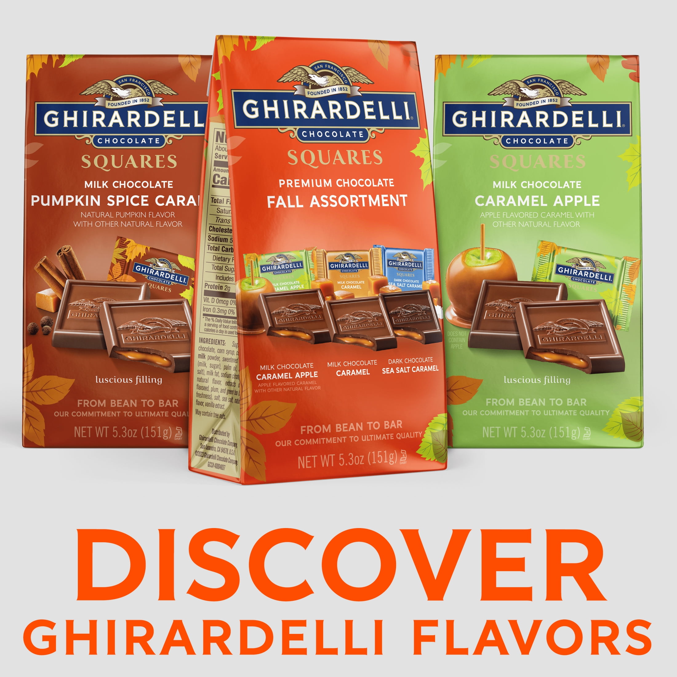 Ghirardelli Premium Fall Chocolate Assortment Squares 5.3 oz Bag