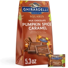 Ghirardelli Milk Chocolate Pumpkin Spice Caramel Squares 5.3 oz Bag