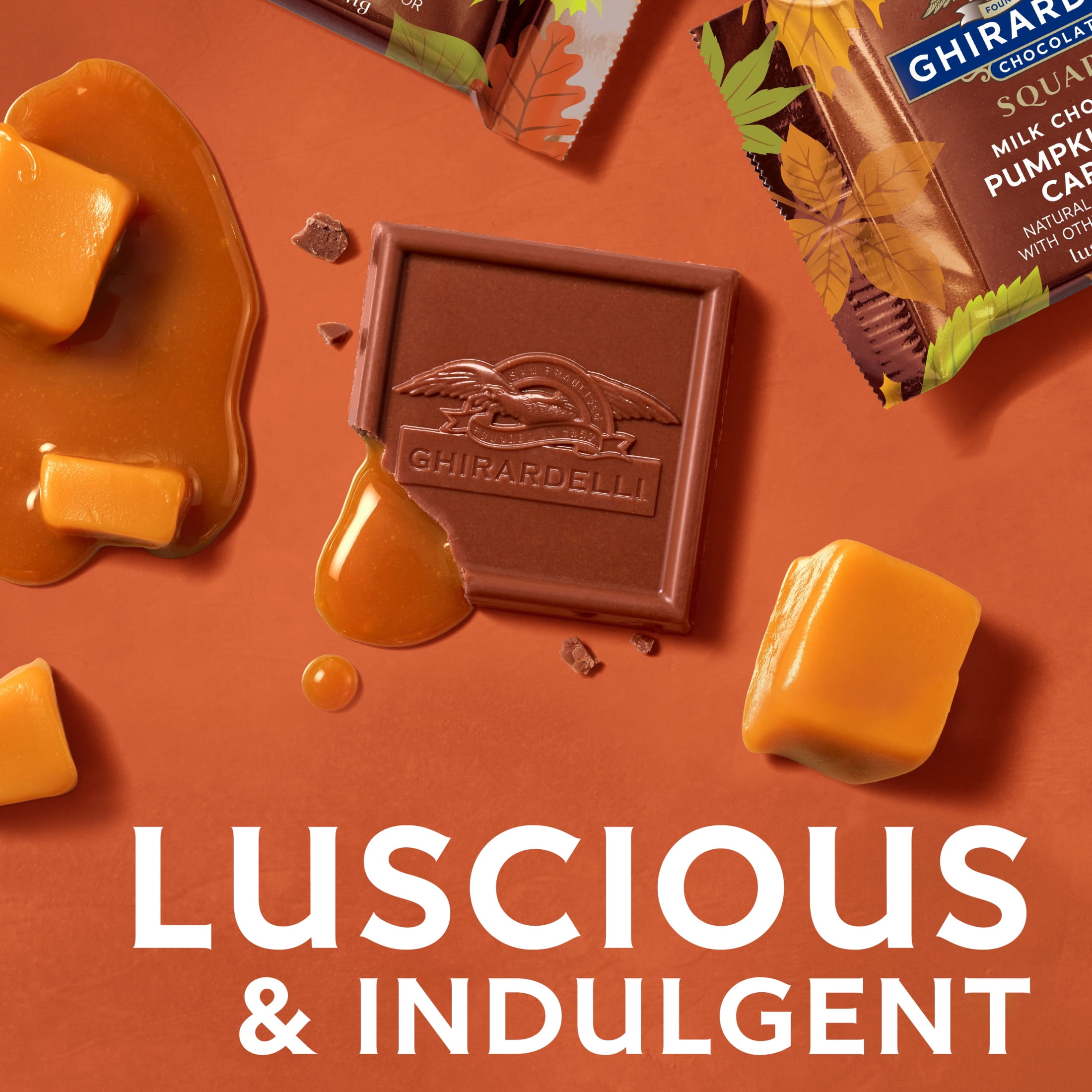 Ghirardelli Milk Chocolate Pumpkin Spice Caramel Squares 5.3 oz Bag