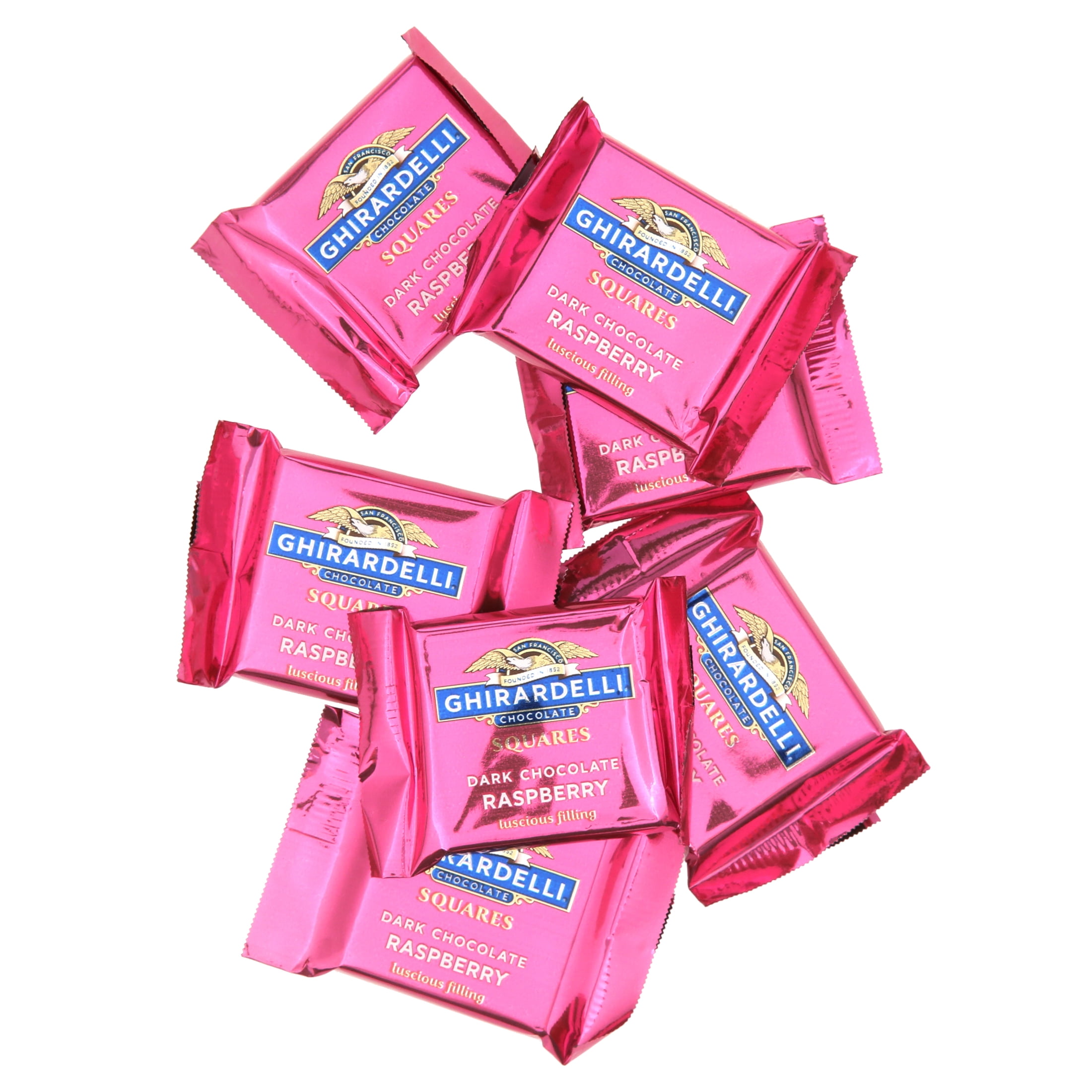 Ghirardelli Dark Chocolate Raspberry Squares 5.32 oz Bag