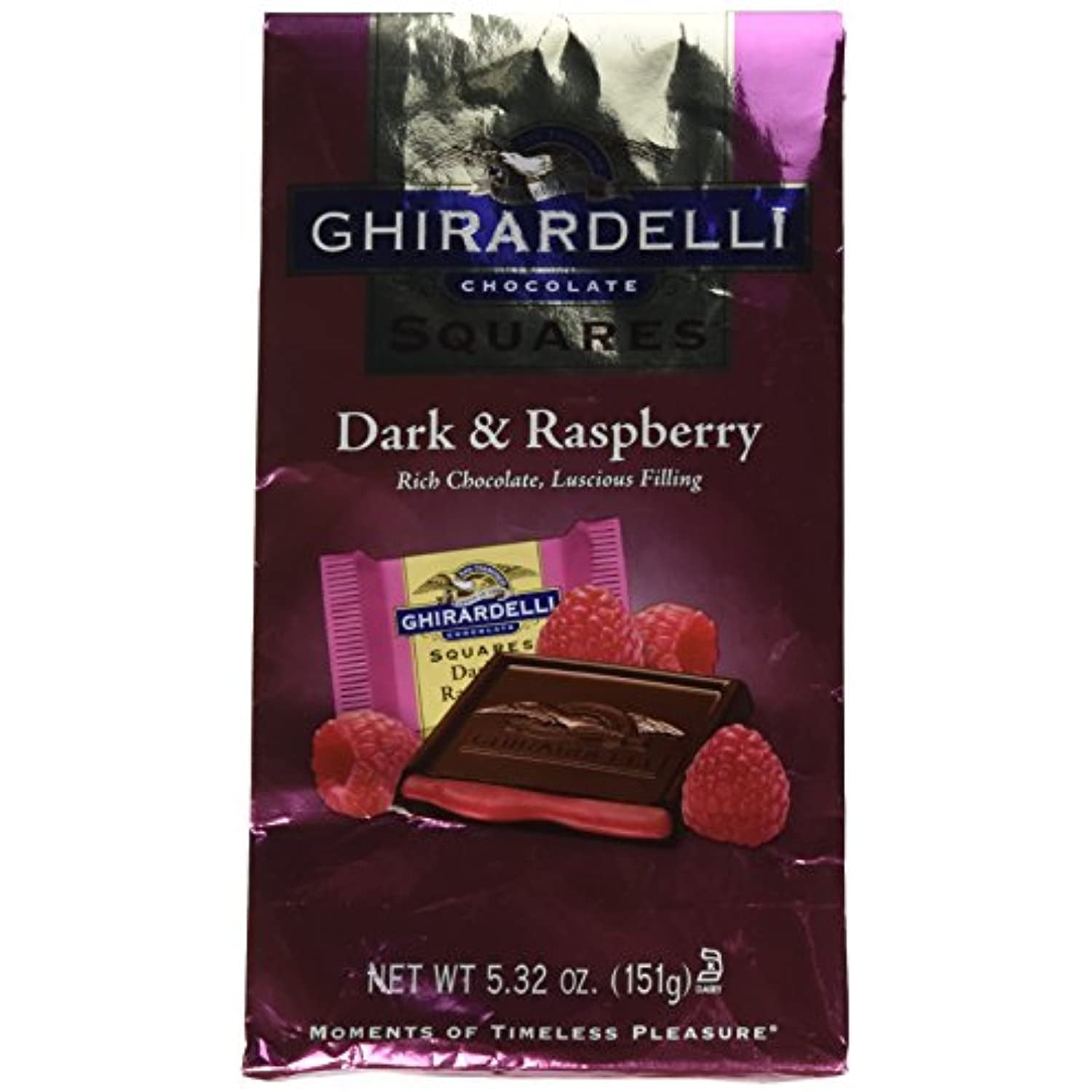 Ghirardelli Dark Chocolate Raspberry Squares 5.32 oz