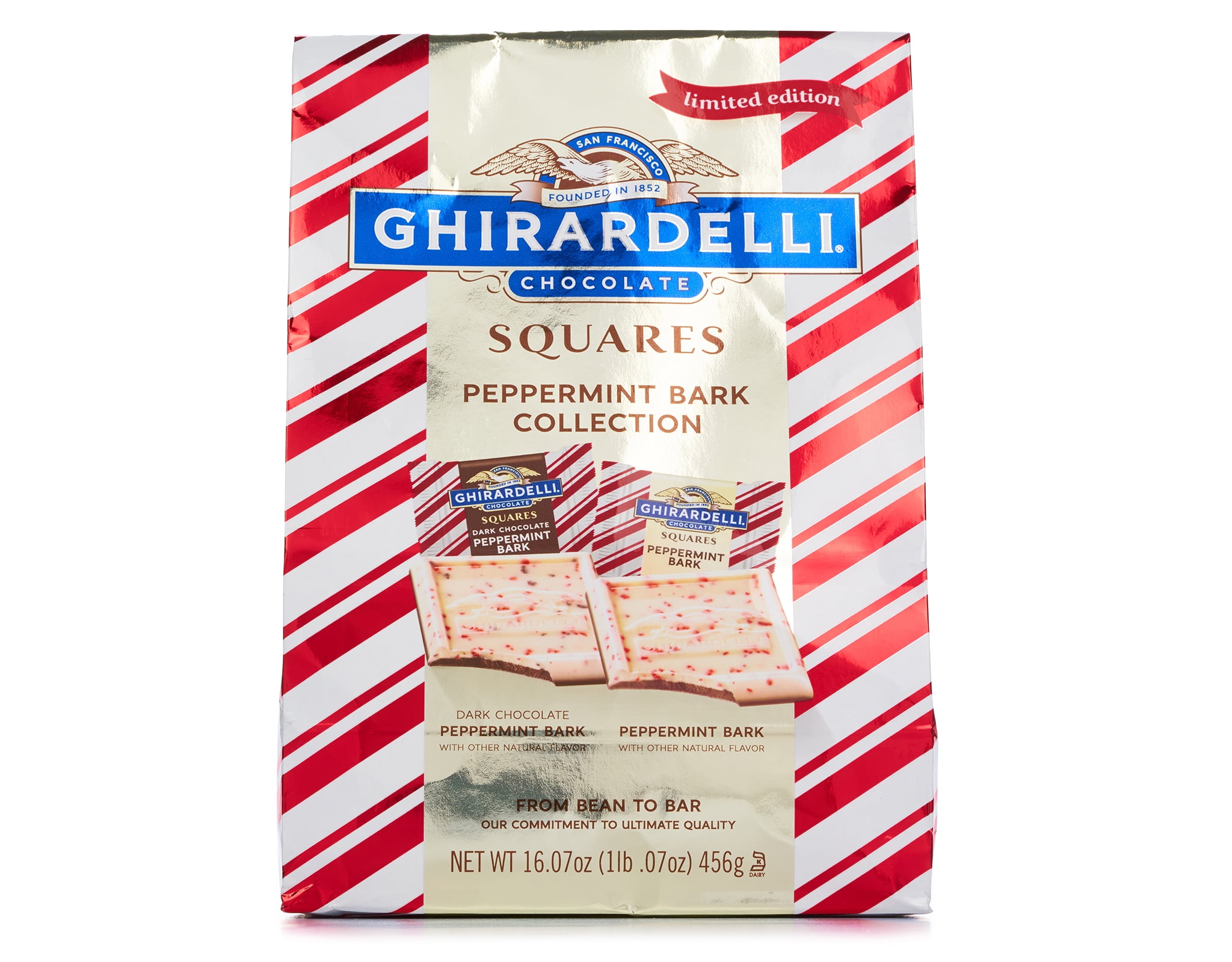 Ghirardelli Peppermint Bark Collection Chocolate Squares 16.07 oz