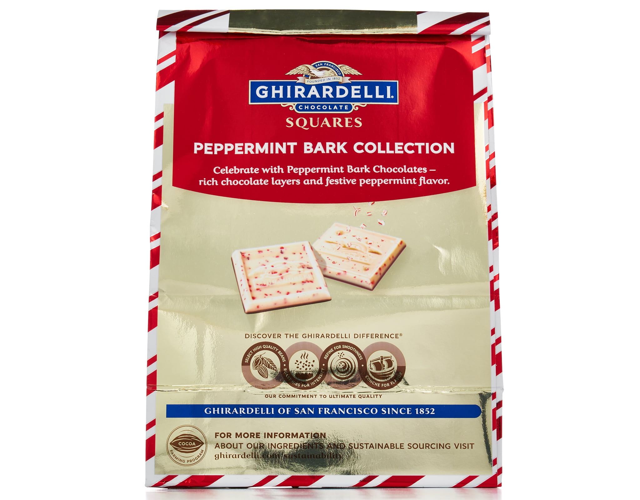 Ghirardelli Peppermint Bark Collection Chocolate Squares 16.07 oz