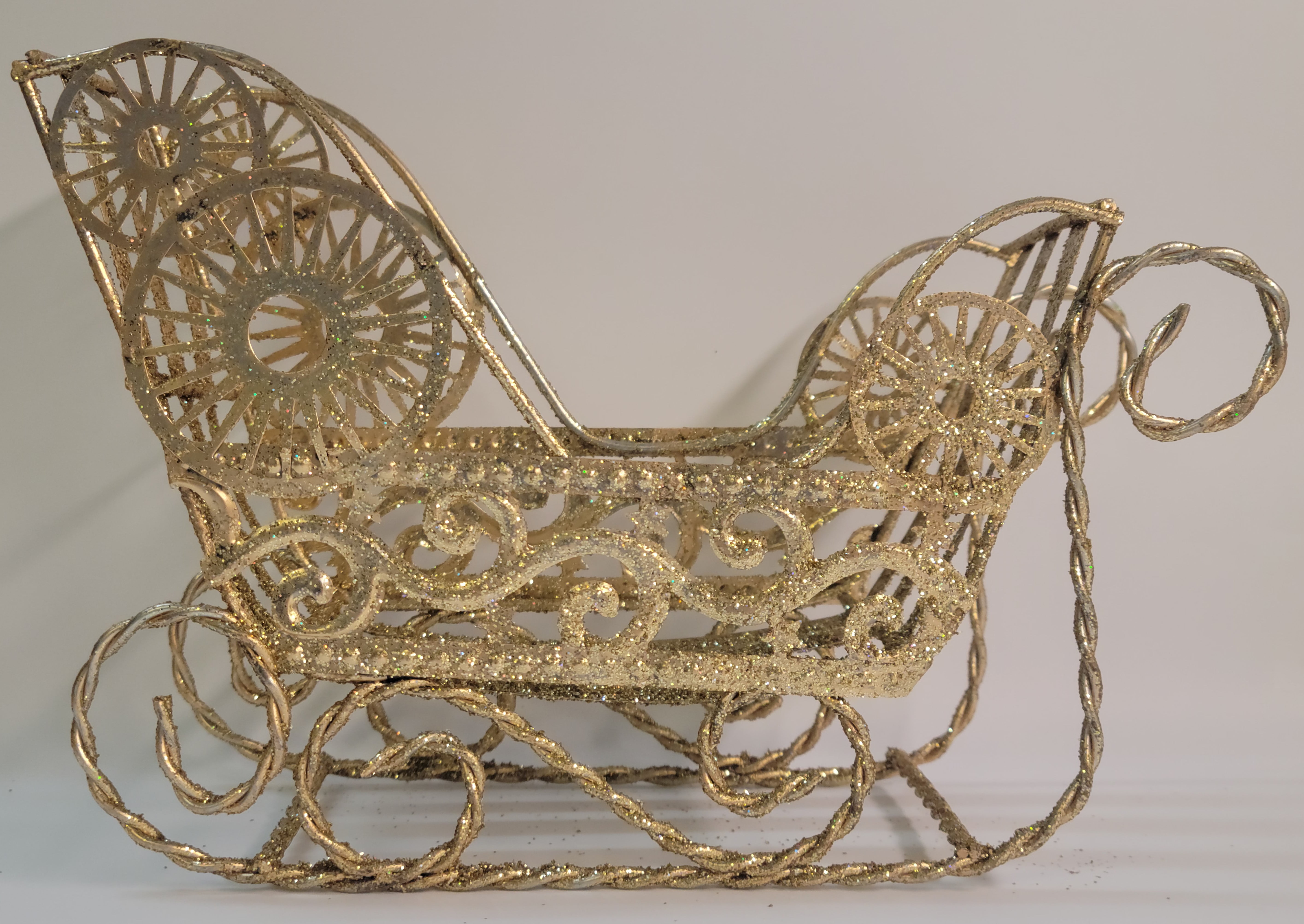 Ghirardelli Gold Glitter Sleigh Chocolate Gift Basket