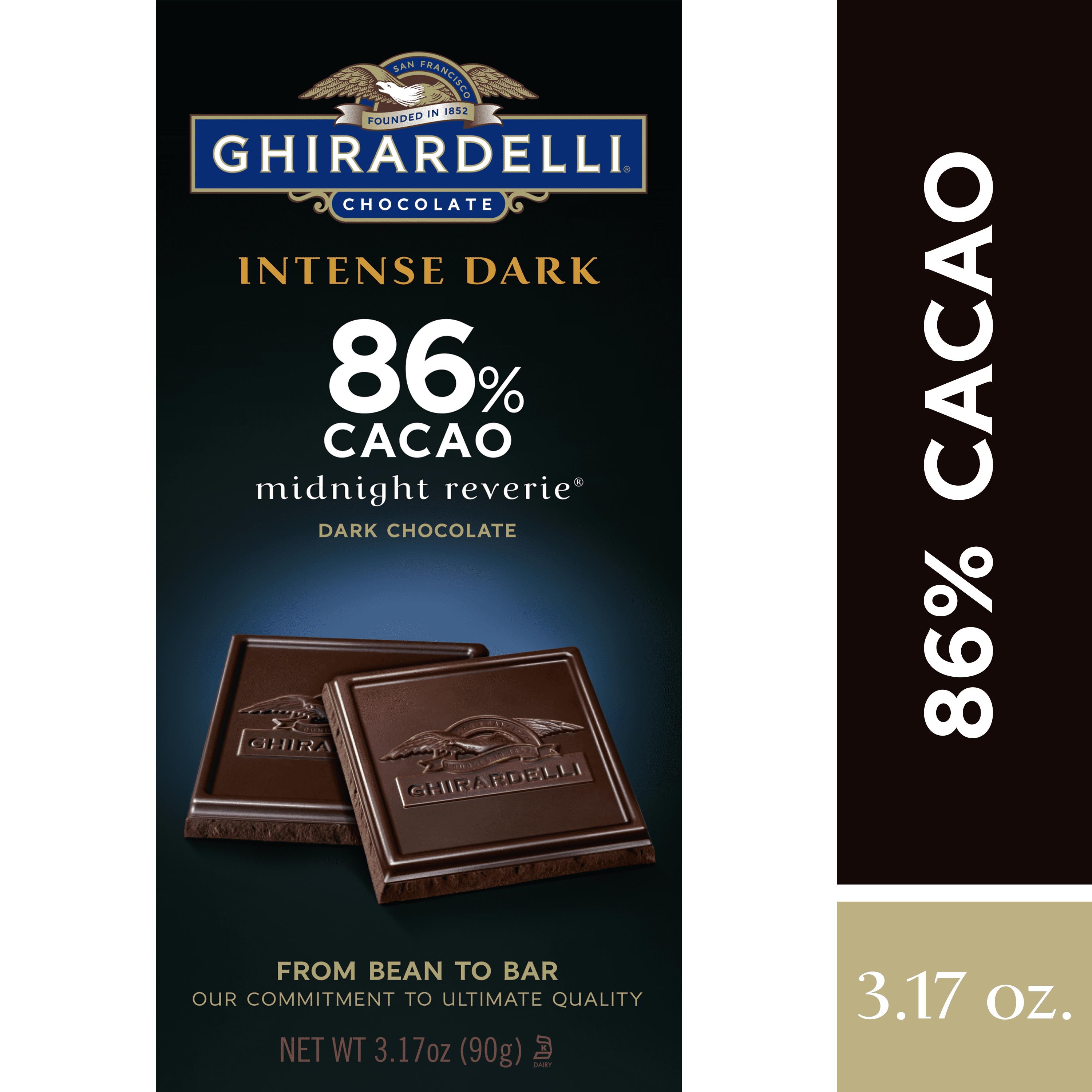 Ghirardelli Intense Dark Chocolate Bar 86 Percent Cacao 3.17 oz 12 bars