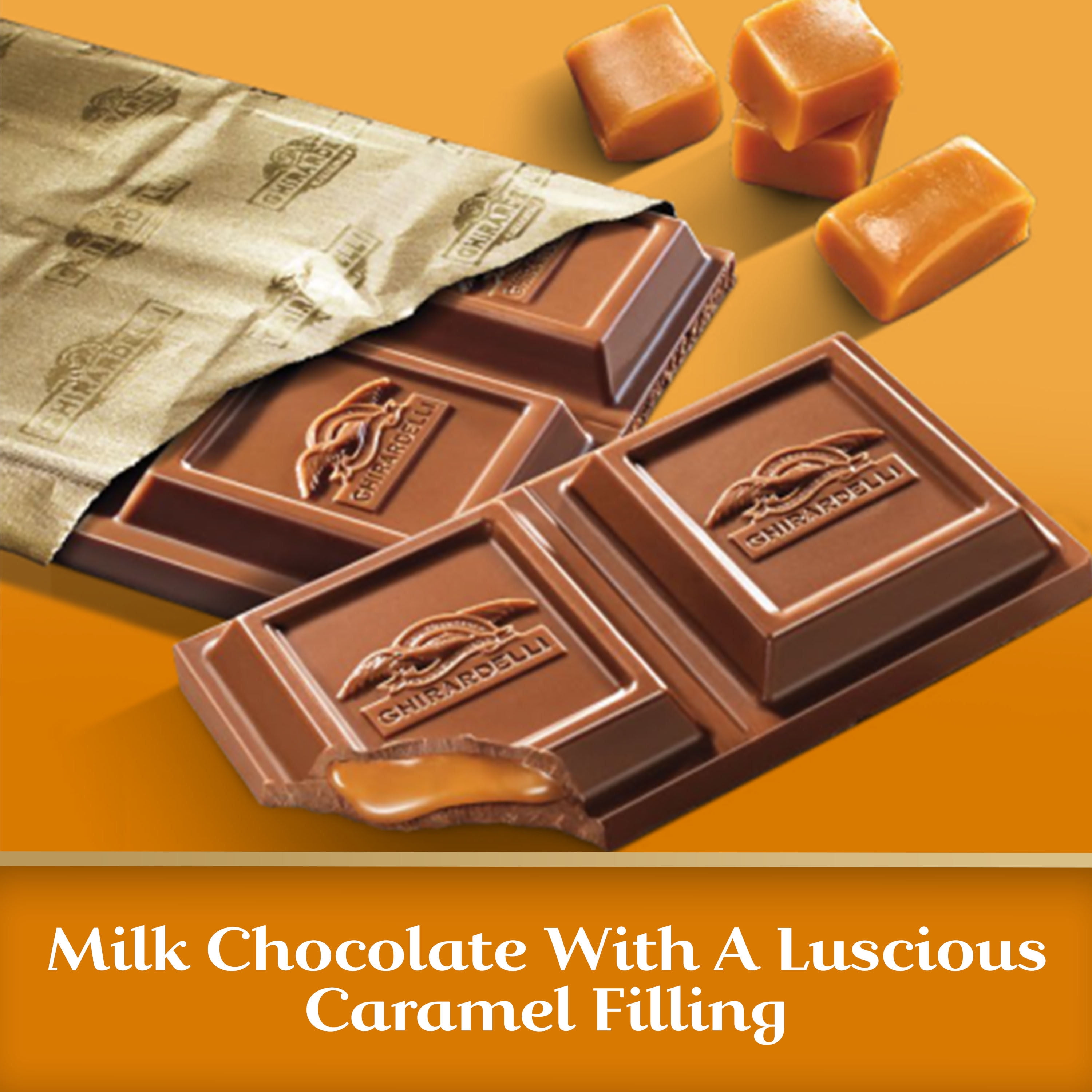 Ghirardelli Milk Chocolate Bar Caramel Filling 3.5 Oz