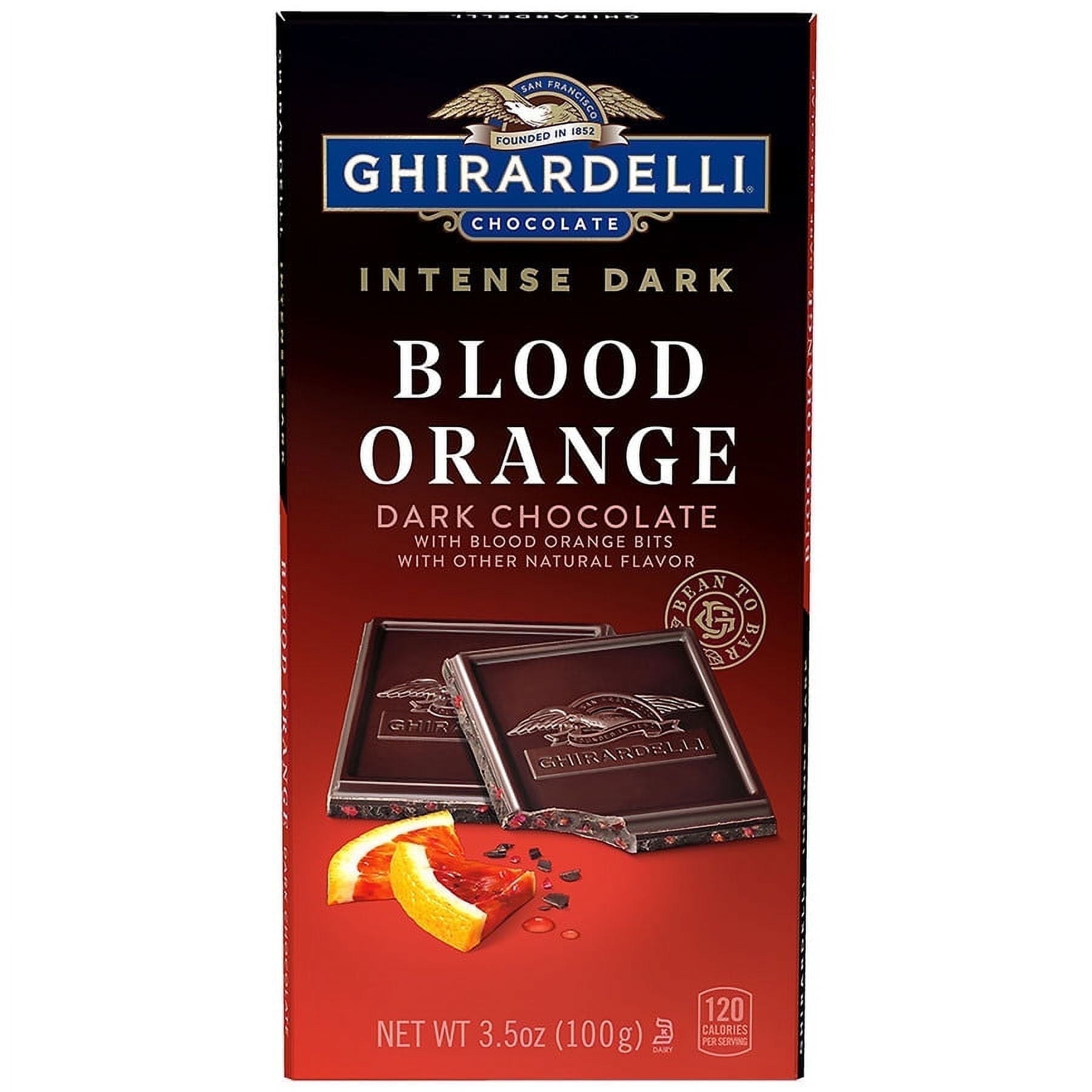 Ghirardelli Intense Dark Chocolate Blood Orange 3.5 oz Pack of 2