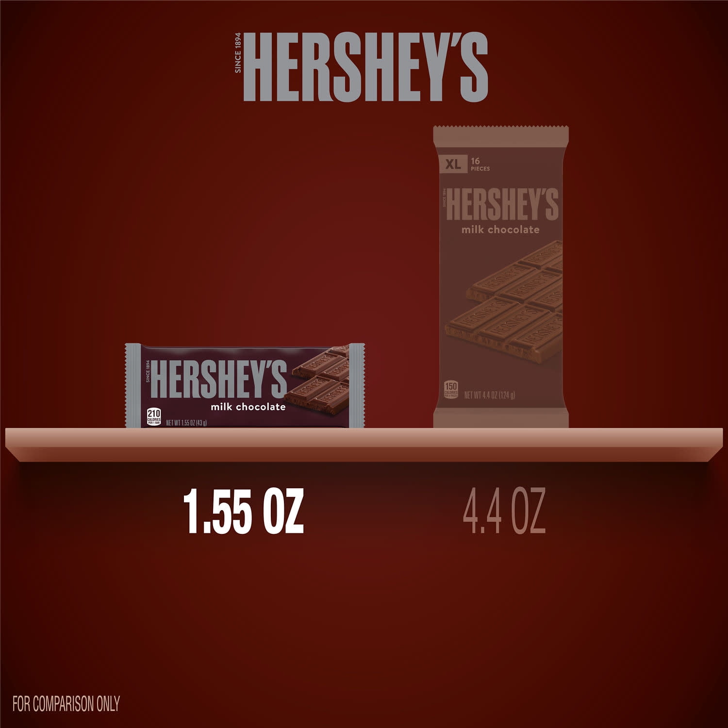 Hersheys Milk Chocolate Bars 1.55 oz 36 Count