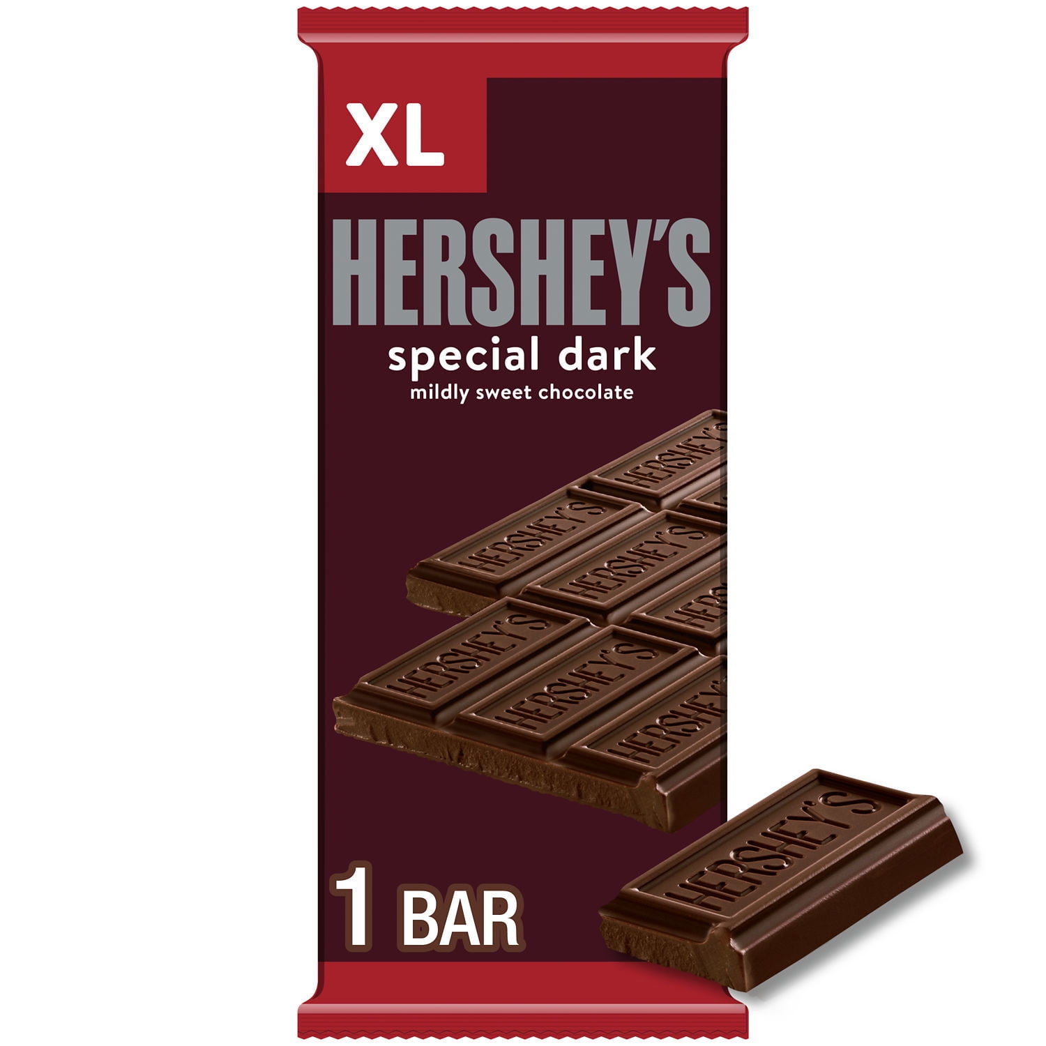 Hershey's Special Dark Mildly Sweet Chocolate XL Candy Bar 4.25 oz 16 Pieces