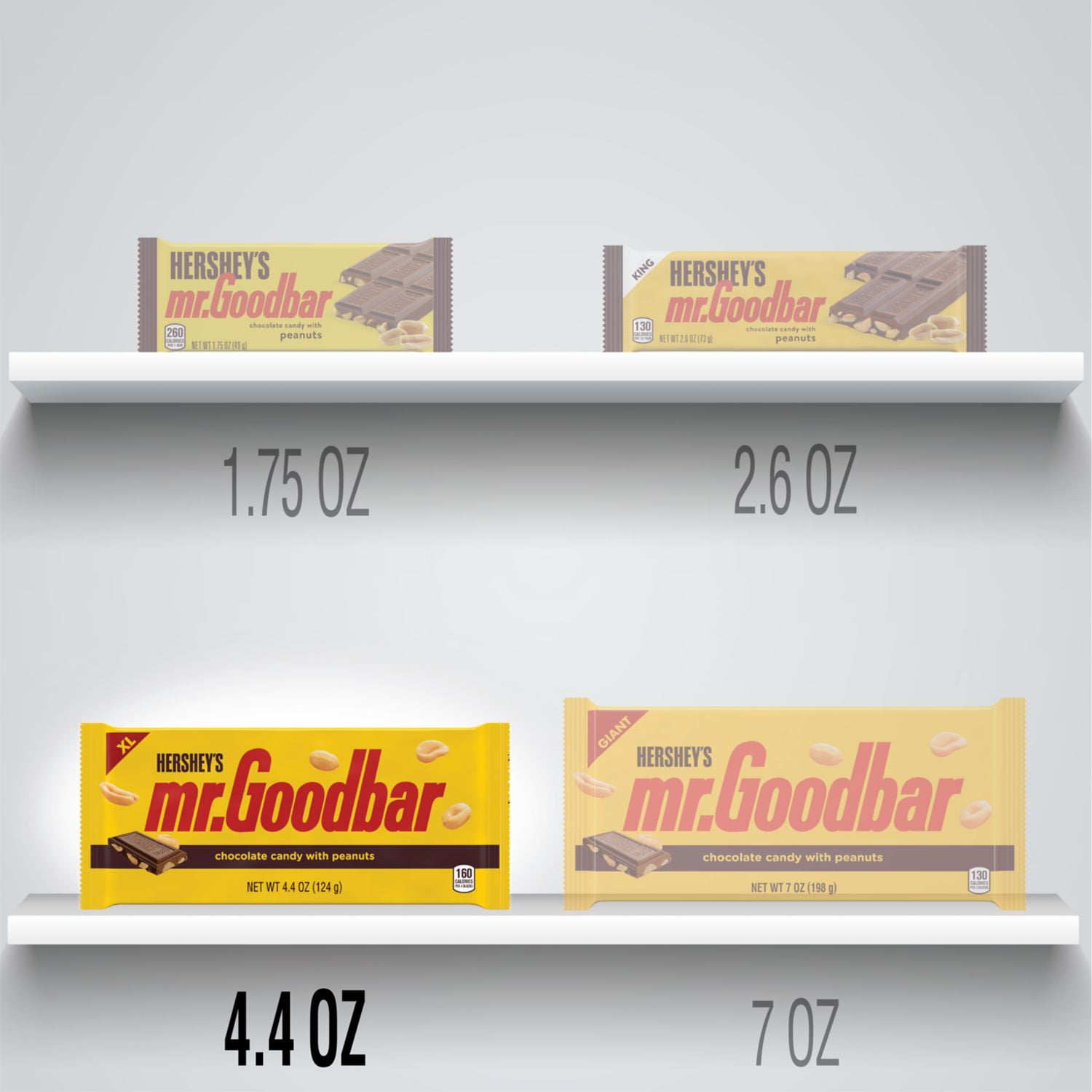 Hershey's Mr Goodbar XL Chocolate Peanuts Candy Bar 4.4 oz 16 Pieces