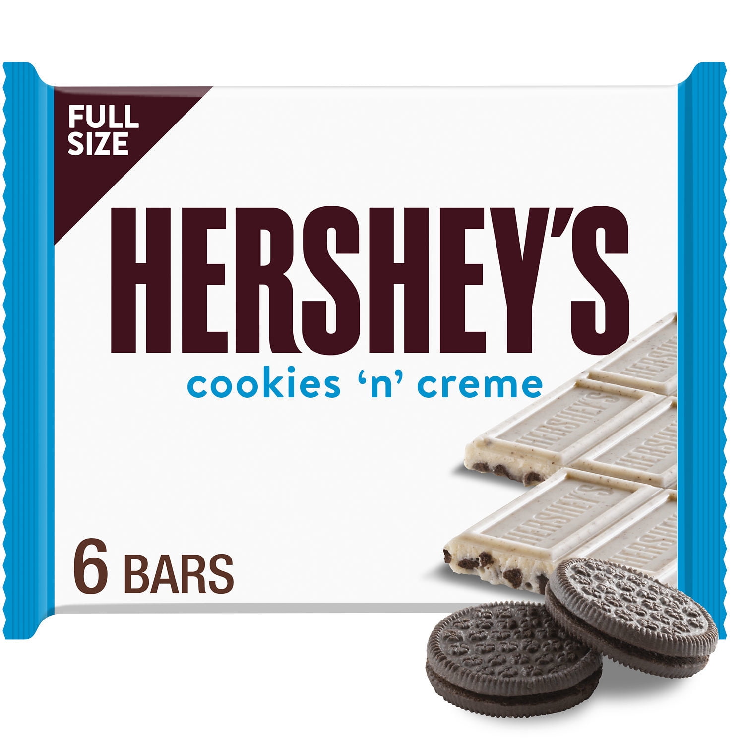 Hersheys Cookies n Creme Candy Bars 1.55 oz 6 Count