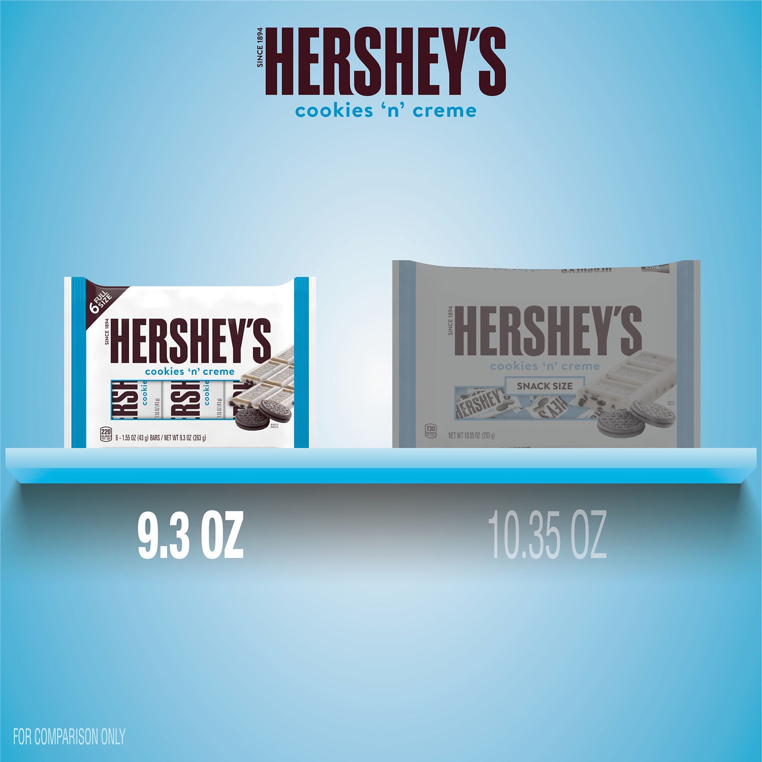 Hersheys Cookies n Creme Candy Bars 1.55 oz 6 Count