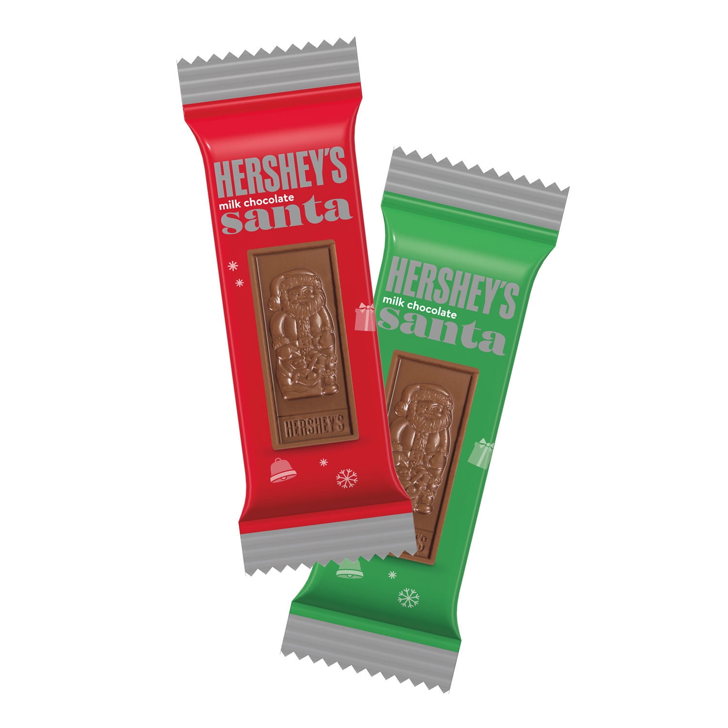 Hershey Milk Chocolate Snack Size Santas Christmas Candy Bag 9 oz