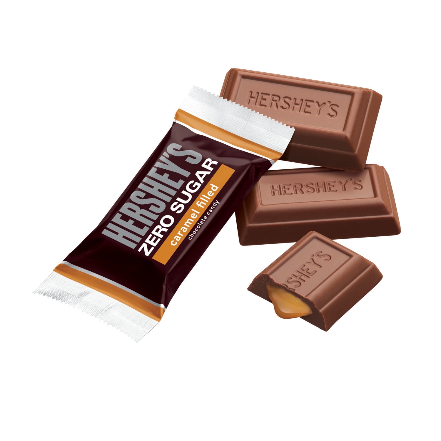 Hershey's Zero Sugar Caramel Filled Chocolate Candy Bag 3 oz