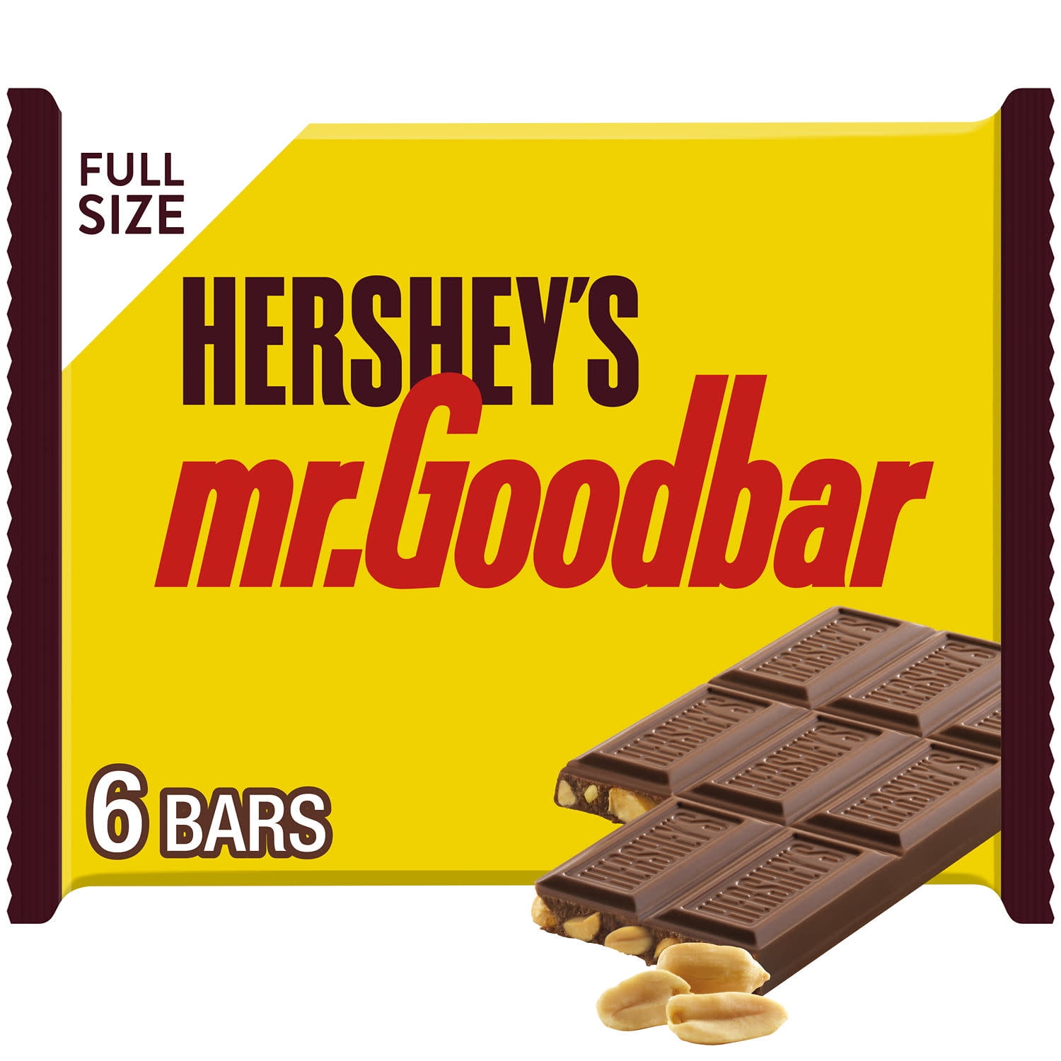 Hershey's Mr Goodbar Chocolate Peanuts Candy Bars 1.75 oz 6 Count