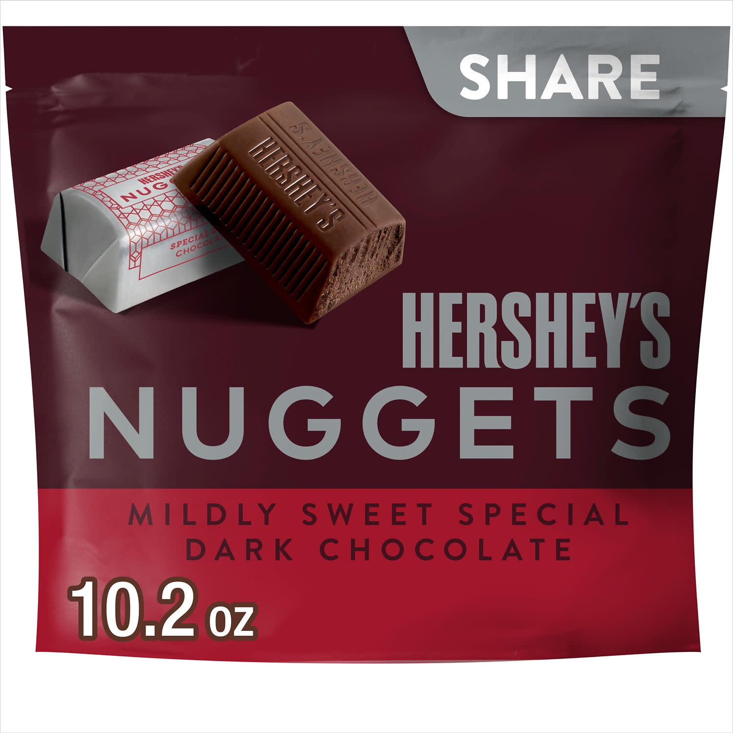 Hersheys Nuggets SPECIAL DARK Mildly Sweet Chocolate Candy Share Pack 10.2 oz