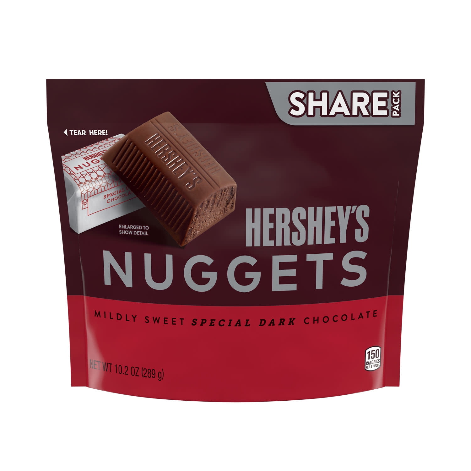 Hersheys Nuggets SPECIAL DARK Mildly Sweet Chocolate Candy Share Pack 10.2 oz