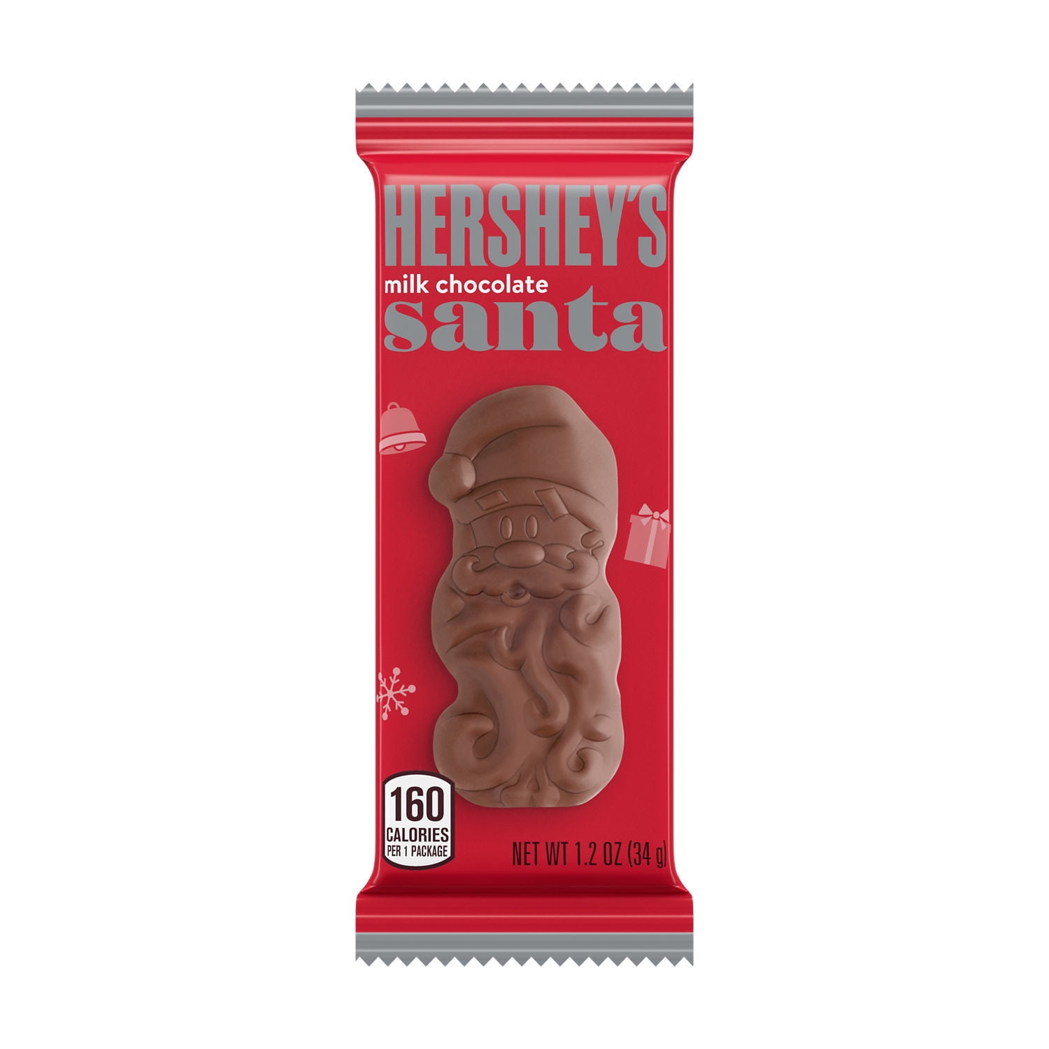 Hersheys Milk Chocolate Santa Christmas Candy Bar 1.2 oz