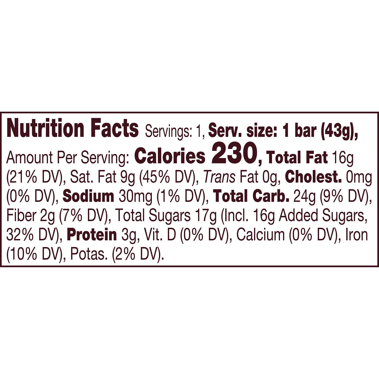 Hershey's Plant Based Extra Creamy Almond Sea Salt Candy Bar 1.55 oz