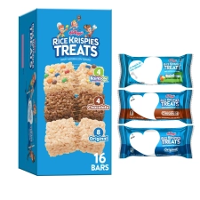 RICE KRISPIES TREATS VARIETY PACK CHEWY CRISPY MARSHMALLOW SQUARES 12.1 OZ 16 COUNT