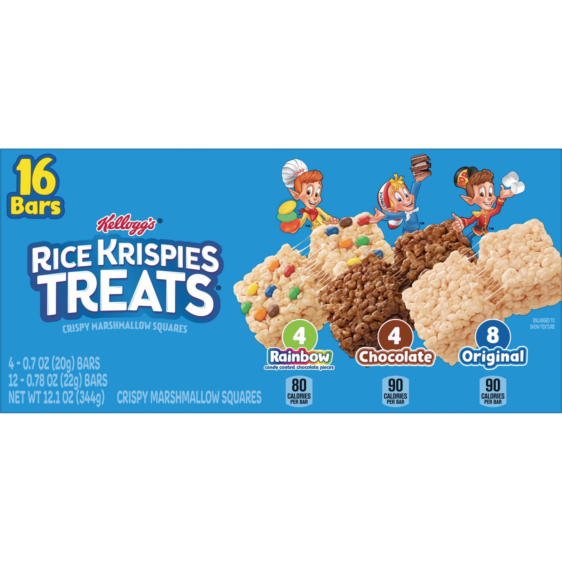RICE KRISPIES TREATS VARIETY PACK CHEWY CRISPY MARSHMALLOW SQUARES 12.1 OZ 16 COUNT