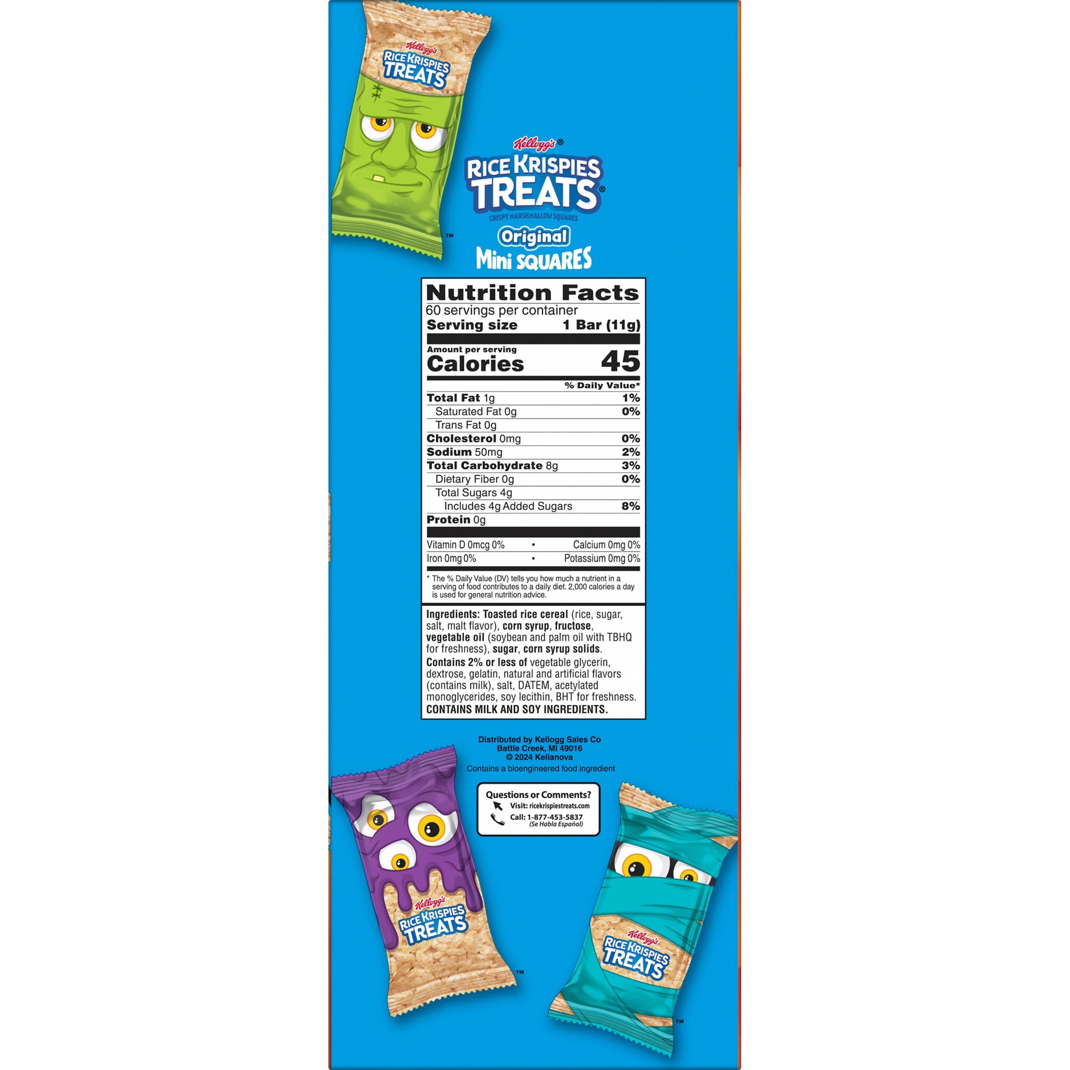 RICE KRISPIES TREATS ORIGINAL CHEWY CRISPY MINI MARSHMALLOW SQUARES READY TO EAT 23.2 OZ