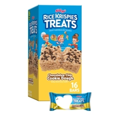 RICE KRISPIES TREATS CHOCOLATEY CHIP COOKIE DOUGH MARSHMALLOW SNACK BARS 12.4 OZ 16 COUNT