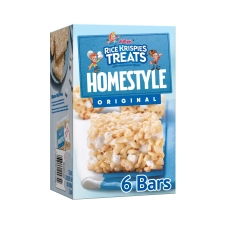 RICE KRISPIES TREATS HOMESTYLE ORIGINAL CHEWY CRISPY MARSHMALLOW SQUARES 6.98 OZ 6 COUNT