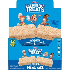 RICE KRISPIES TREATS ORIGINAL CHEWY MARSHMALLOW SNACK BARS LARGE SIZE READY TO EAT 26.4 OZ