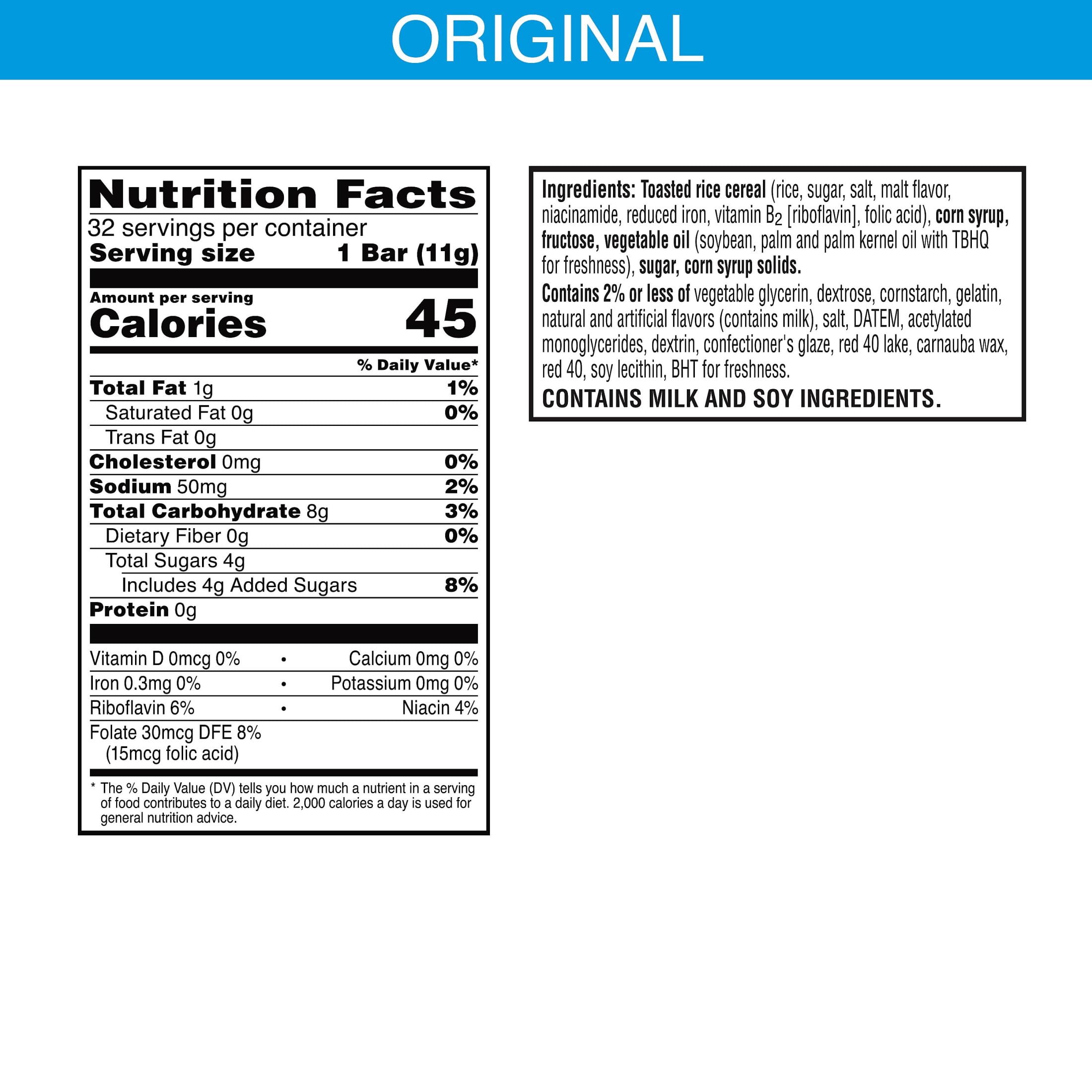 RICE KRISPIES TREATS CHEWY MINI MARSHMALLOW SNACK BARS 12.4 OZ