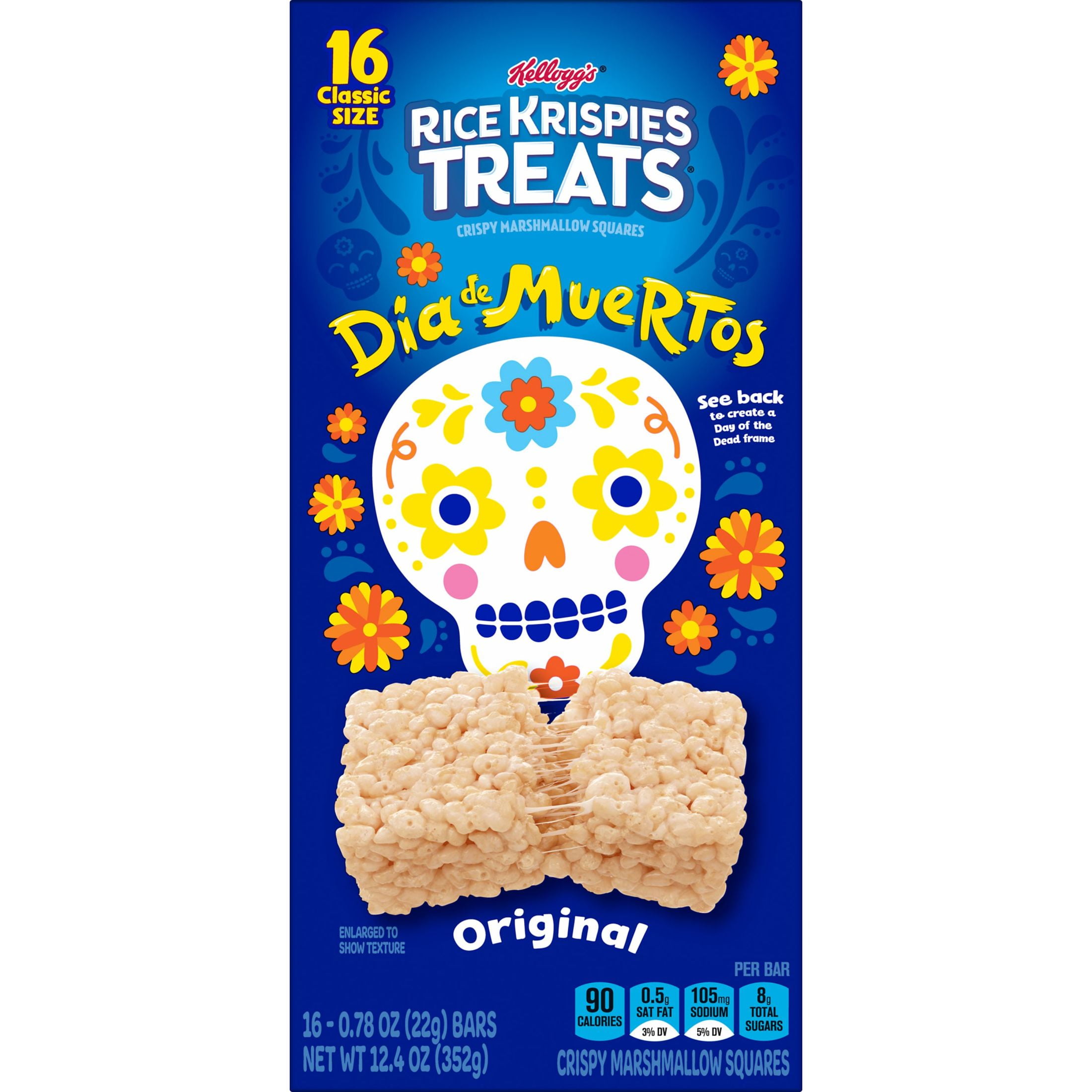 RICE KRISPIES TREATS ORIGINAL CHEWY CRISPY MARSHMALLOW SQUARES 12.4 OZ 16 COUNT