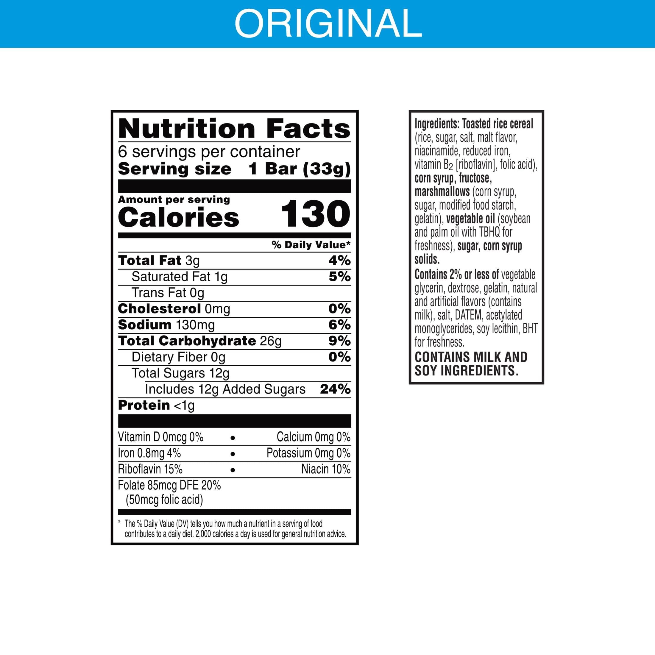 RICE KRISPIES TREATS HOMESTYLE MARSHMALLOW SNACK BARS KIDS SCHOOL LUNCH ORIGINAL 6 BOXES 36 BARS