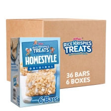RICE KRISPIES TREATS HOMESTYLE ORIGINAL CHEWY MARSHMALLOW SNACK BARS READY TO EAT 36 COUNT