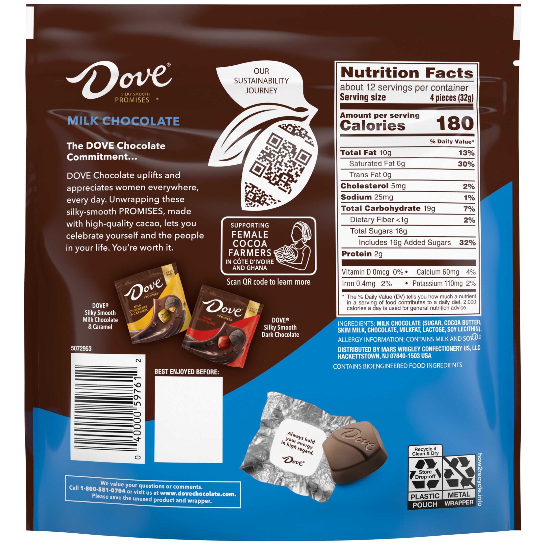 Dove Promises Milk Chocolate Candy 14.08 oz Bag