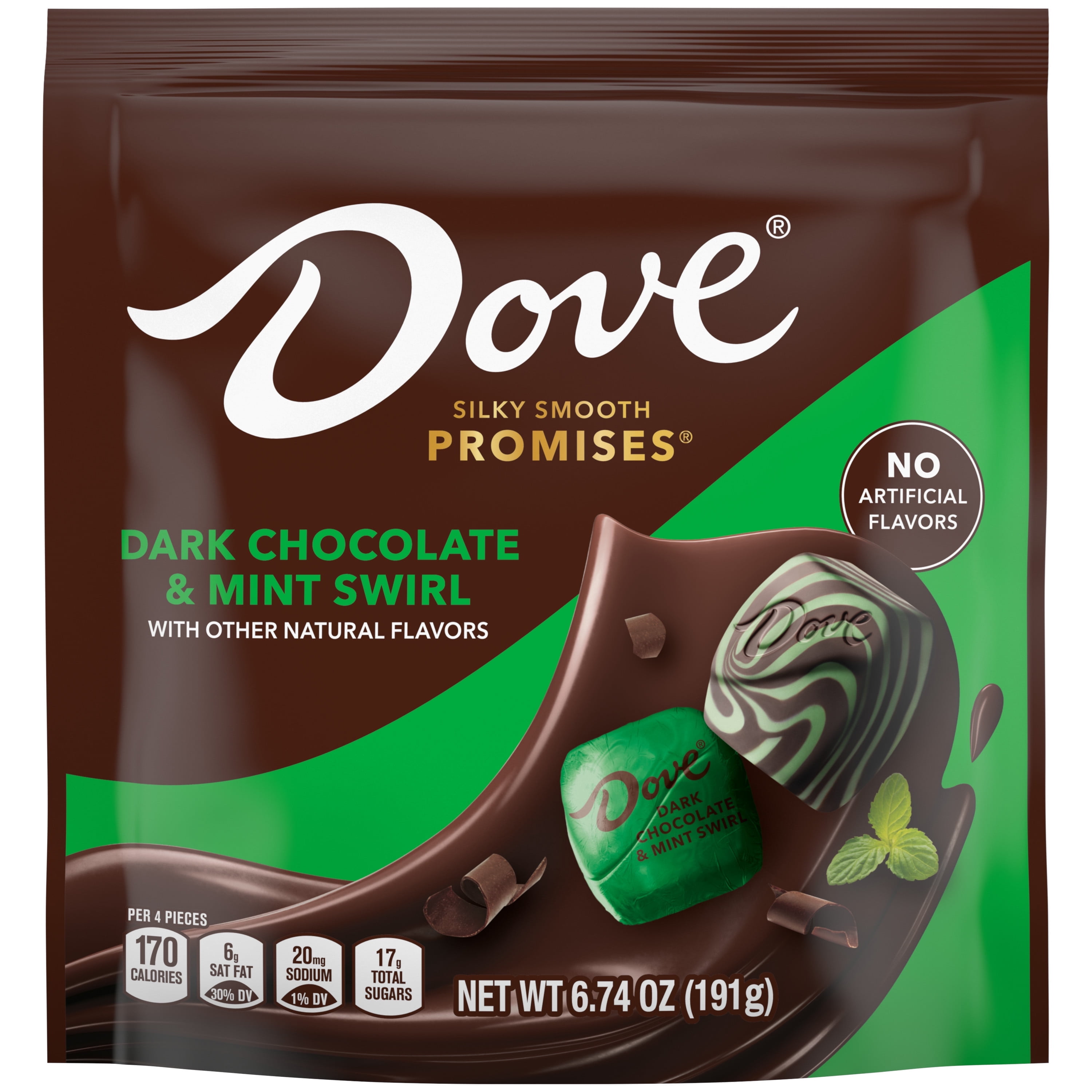 Dove Promises Dark Chocolate Mint Swirl Candy Pack of 1