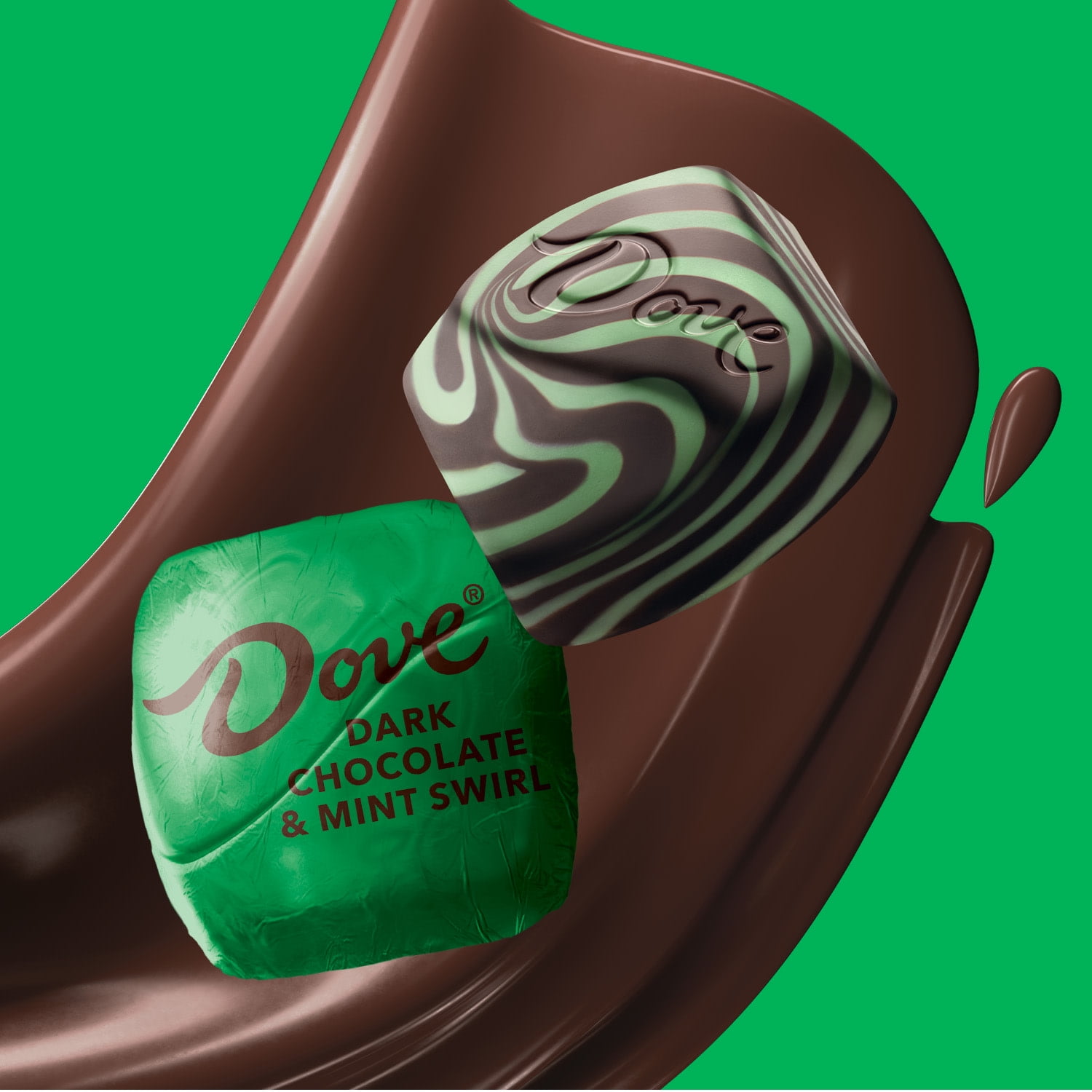 Dove Promises Dark Chocolate Mint Swirl Candy Pack of 1