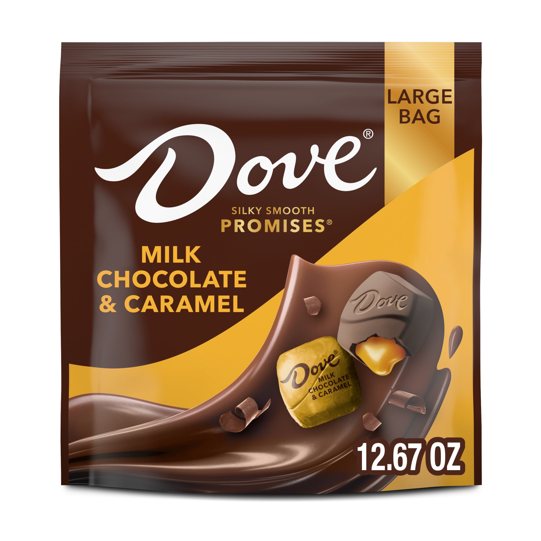 Dove Promises Milk Chocolate and Caramel Candy 12.67 oz Large Bag