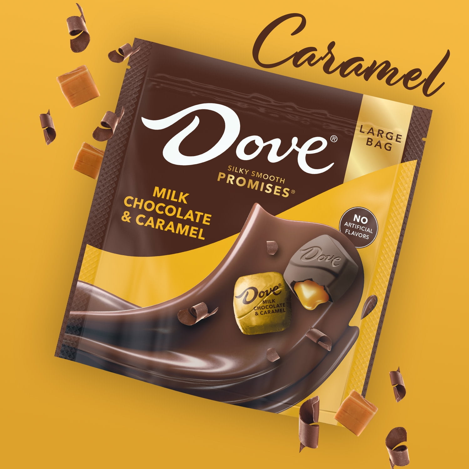 Dove Promises Milk Chocolate and Caramel Candy 12.67 oz Large Bag