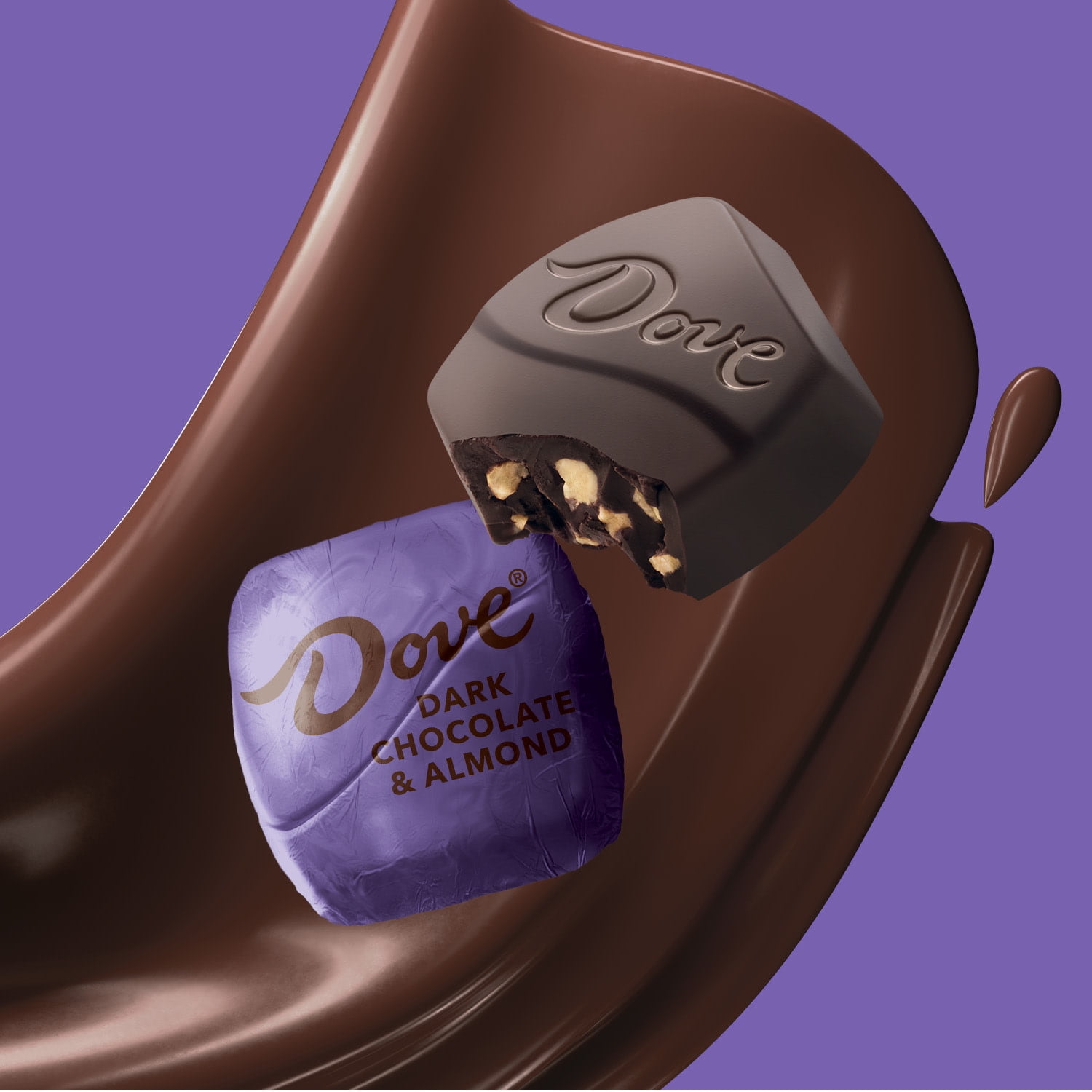 Dove Promises Dark Chocolate Almond Candy 6.74 oz Bag