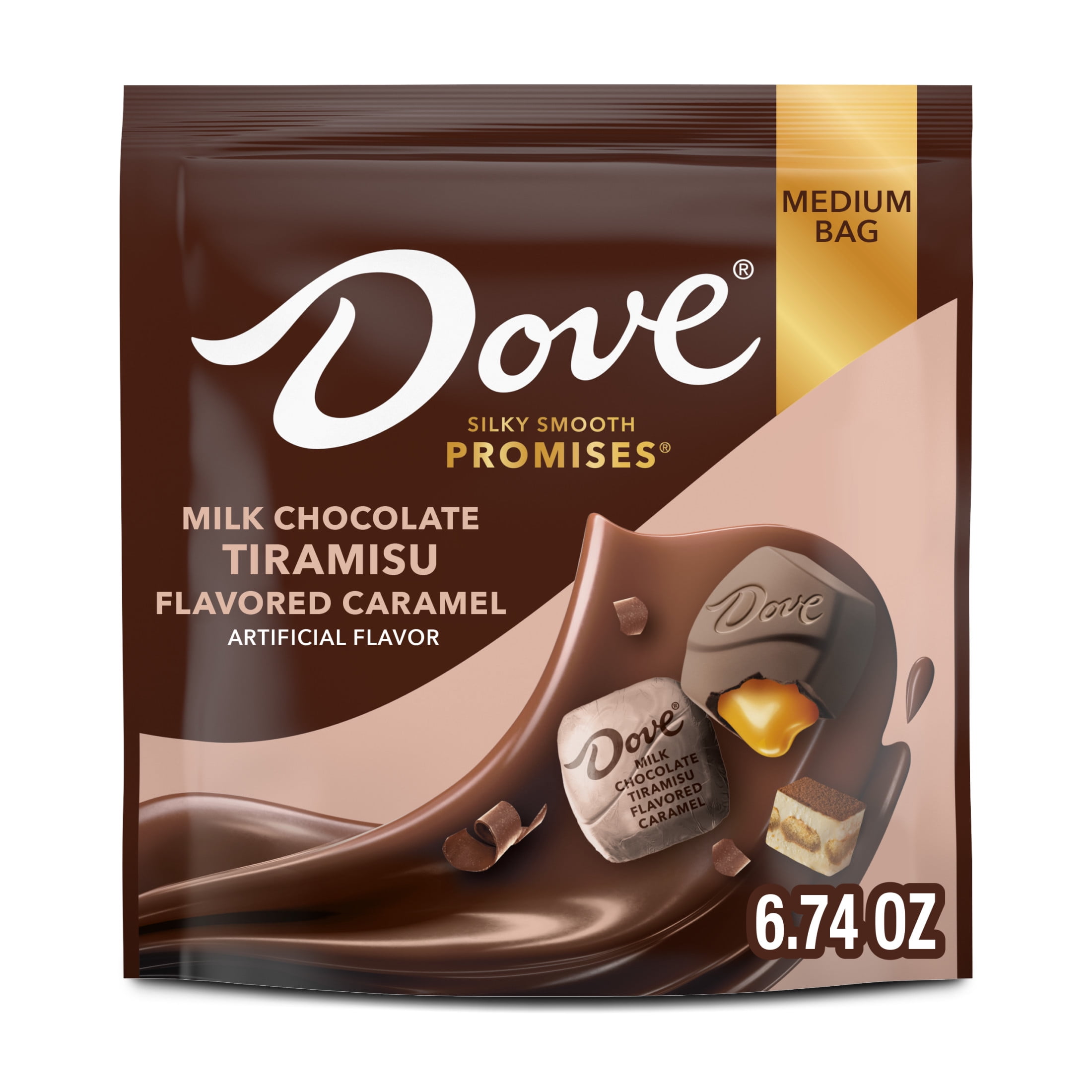 Dove Promises Milk Chocolate Tiramisu Caramel Candy 6.74 oz Bag