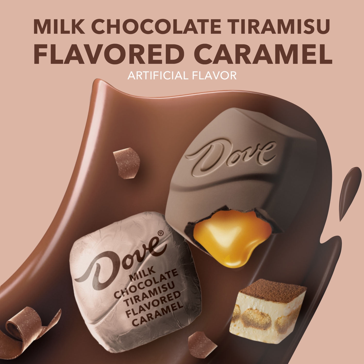 Dove Promises Milk Chocolate Tiramisu Caramel Candy 6.74 oz Bag