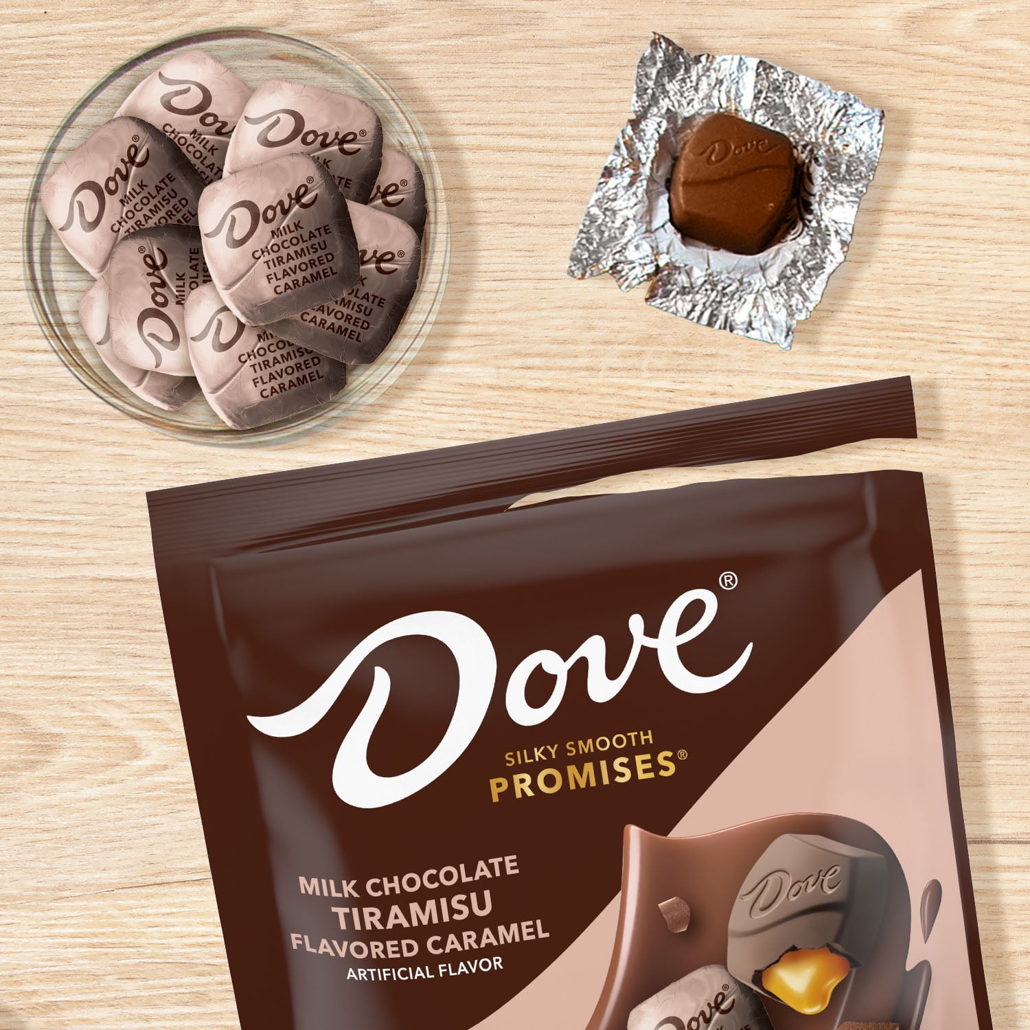 Dove Promises Milk Chocolate Tiramisu Caramel Candy 6.74 oz Bag