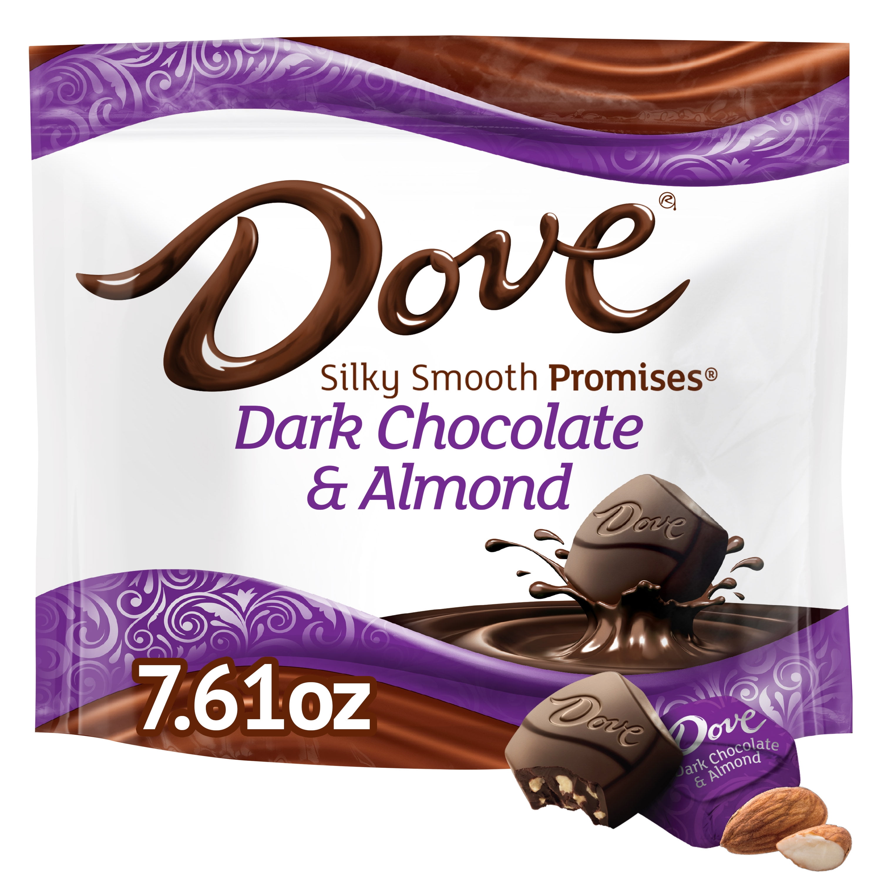 Dove Dark Chocolate Almond Candy 7.61 oz