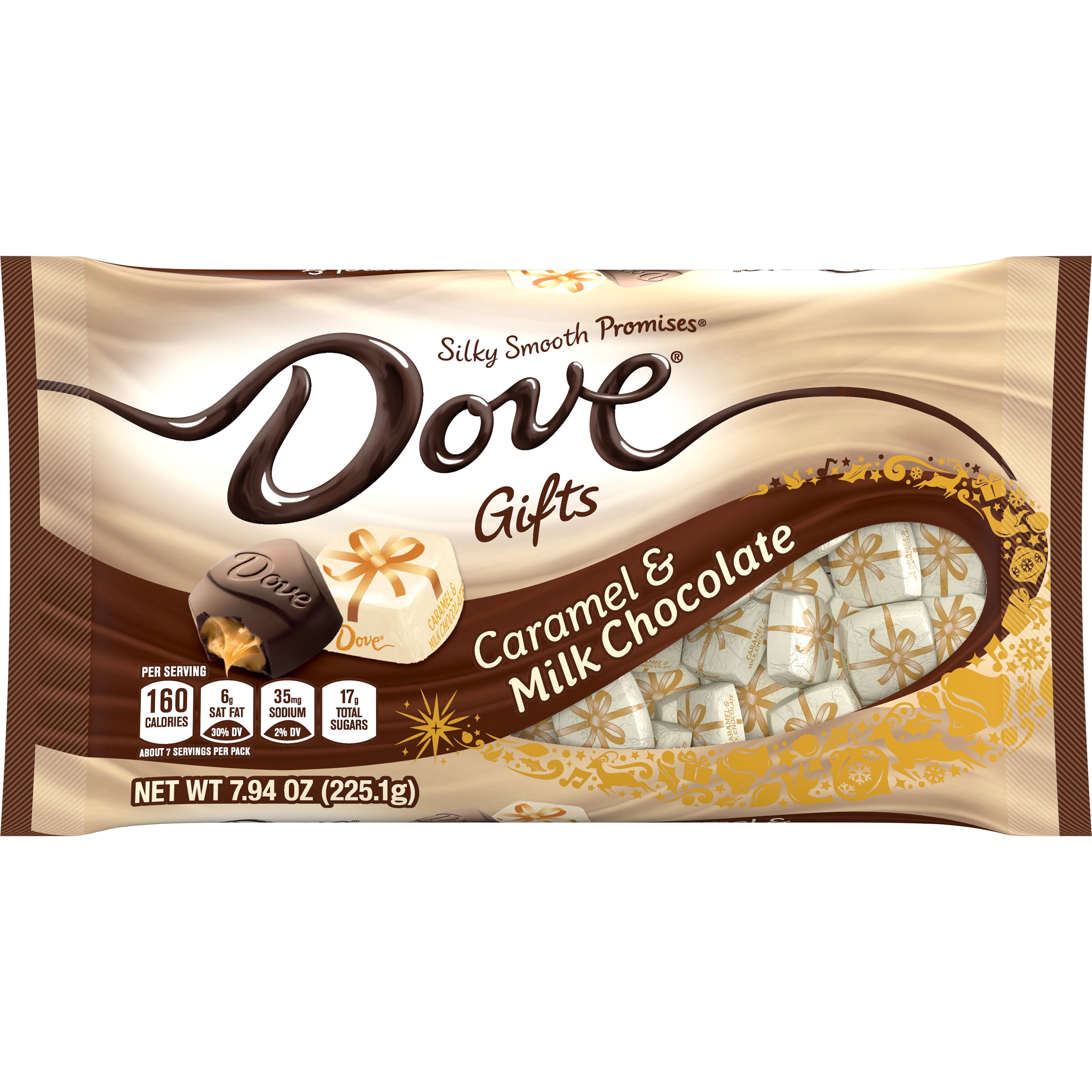 Dove Promises Caramel Chocolate Christmas Candy 7.94 oz Bag