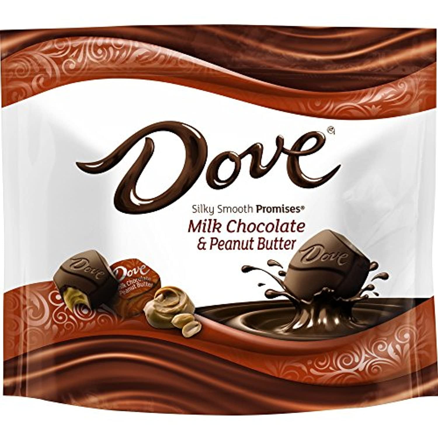 Dove Promises Peanut Butter Milk Chocolate Candy Bag Amerikasepetim 7.61 Oz