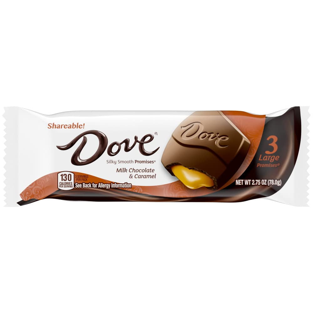 Dove Large Promises Milk Chocolate Caramel Candy 2-Pack 2.75 Oz