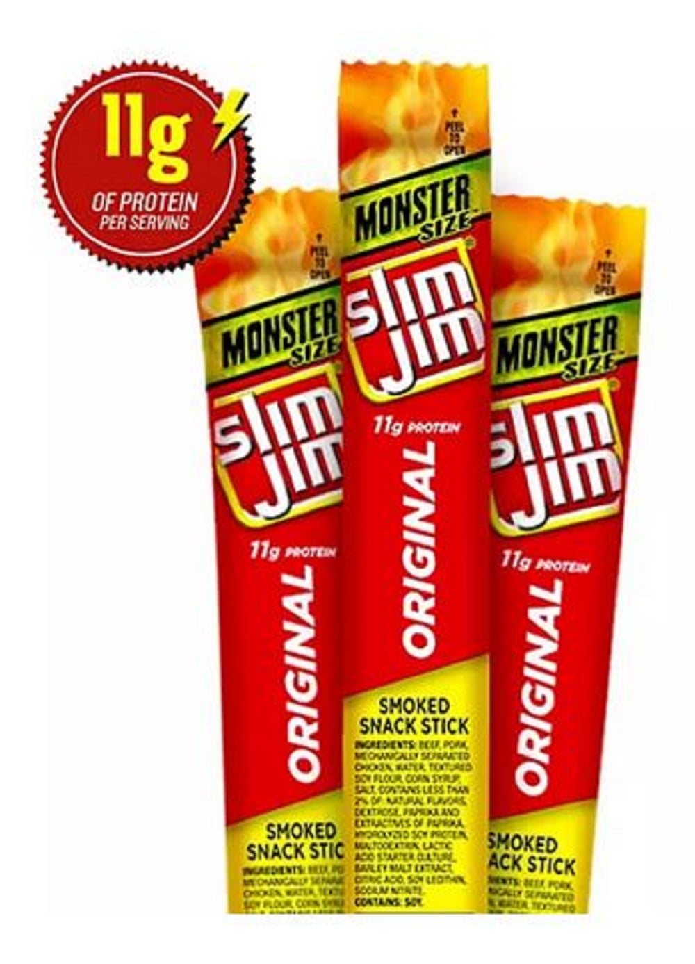 Slim Jim Monster Original 18 count Pack - Bulk Beef Sticks